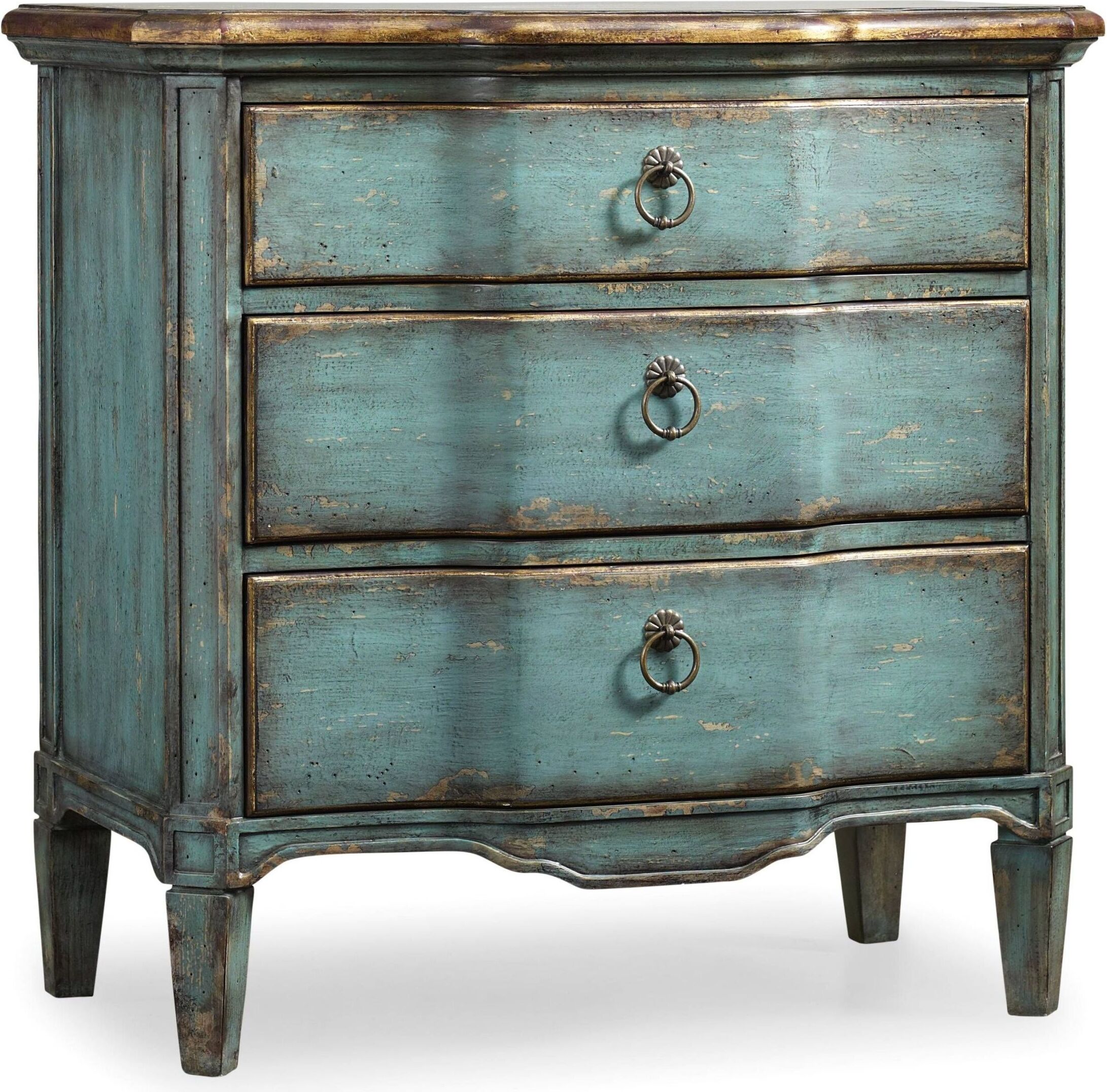 Blue 3 Drawer Turquoise Chest 1StopBedrooms.