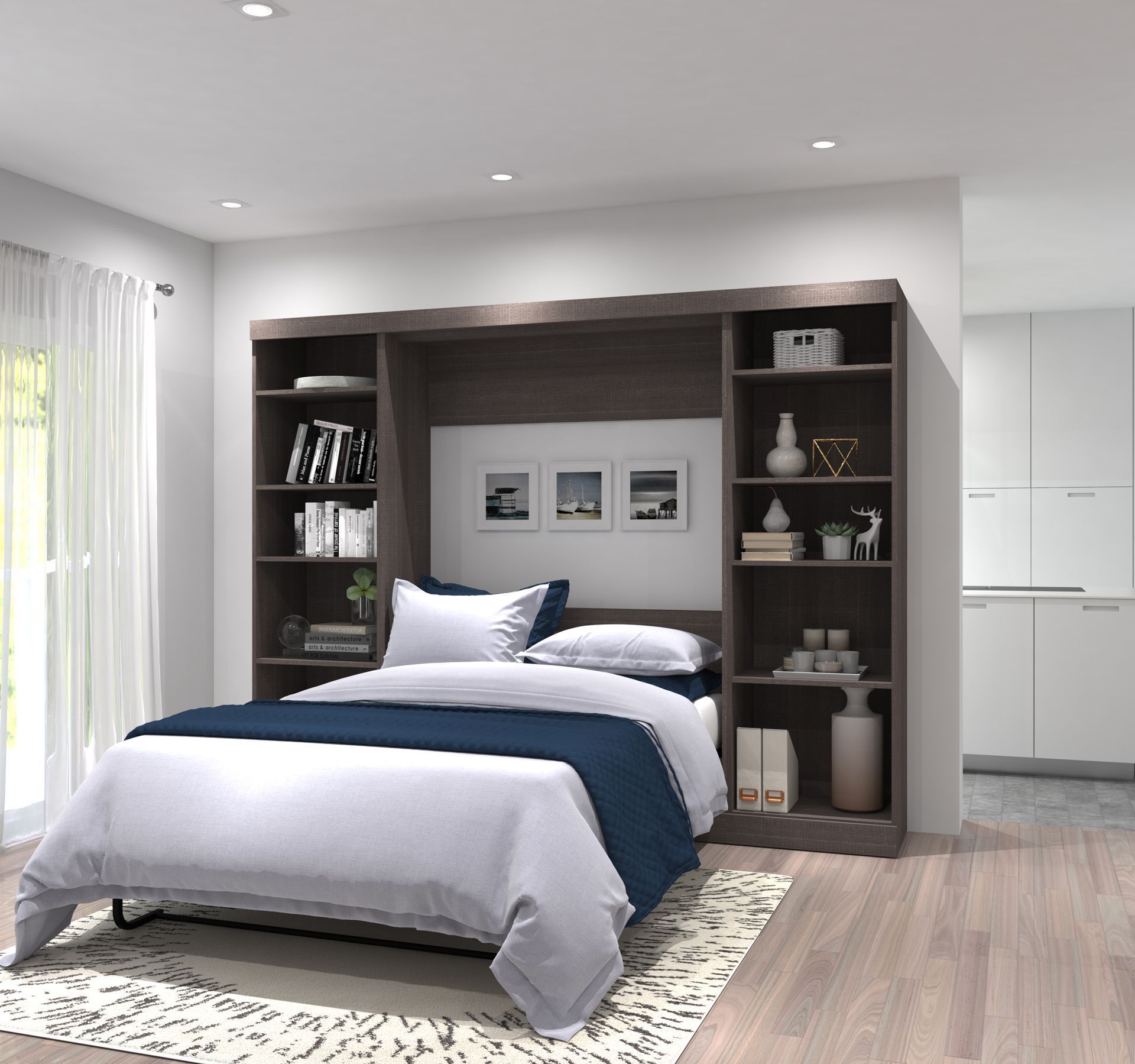 Pur By Bark Gray 109 Full Wall Bed Kit 1stopbedrooms