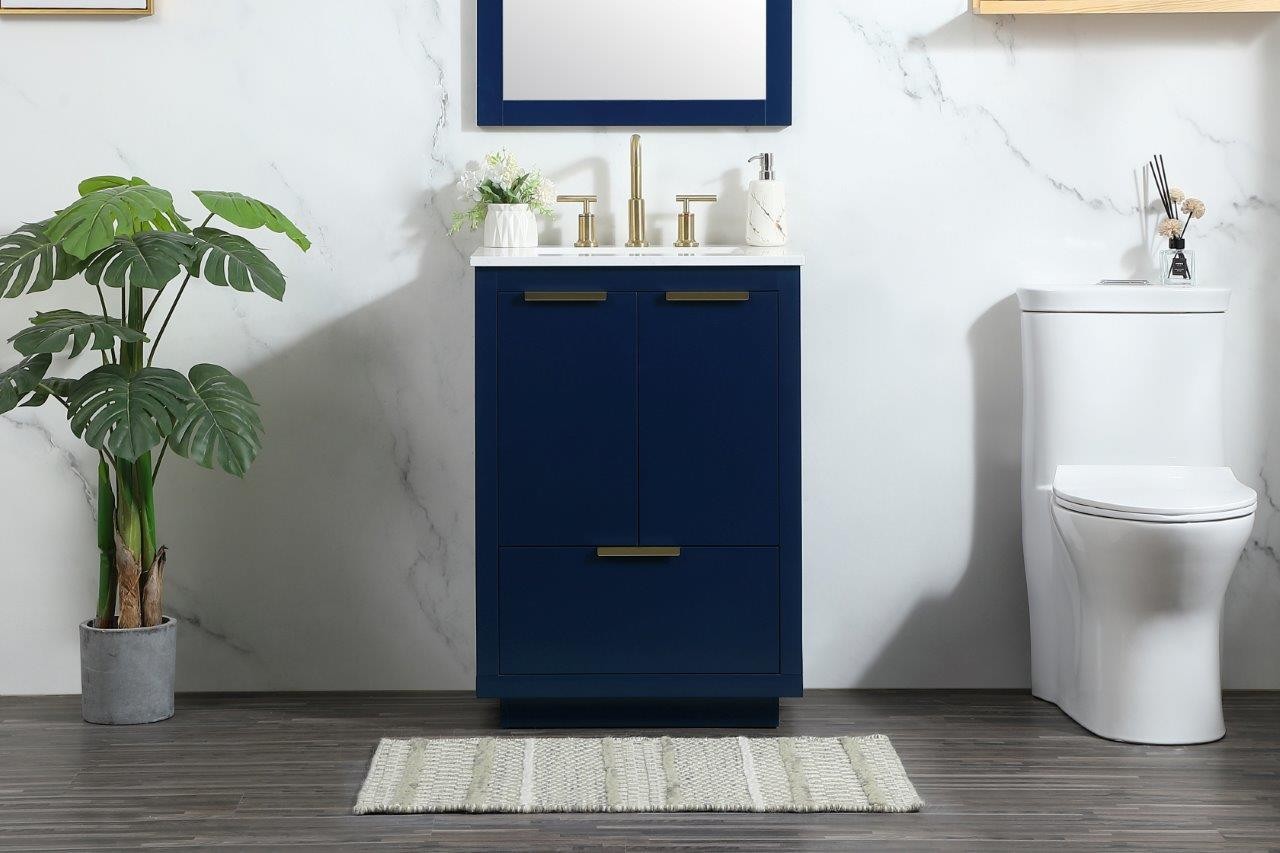 24 Inch Blue Vanity For Bathroom