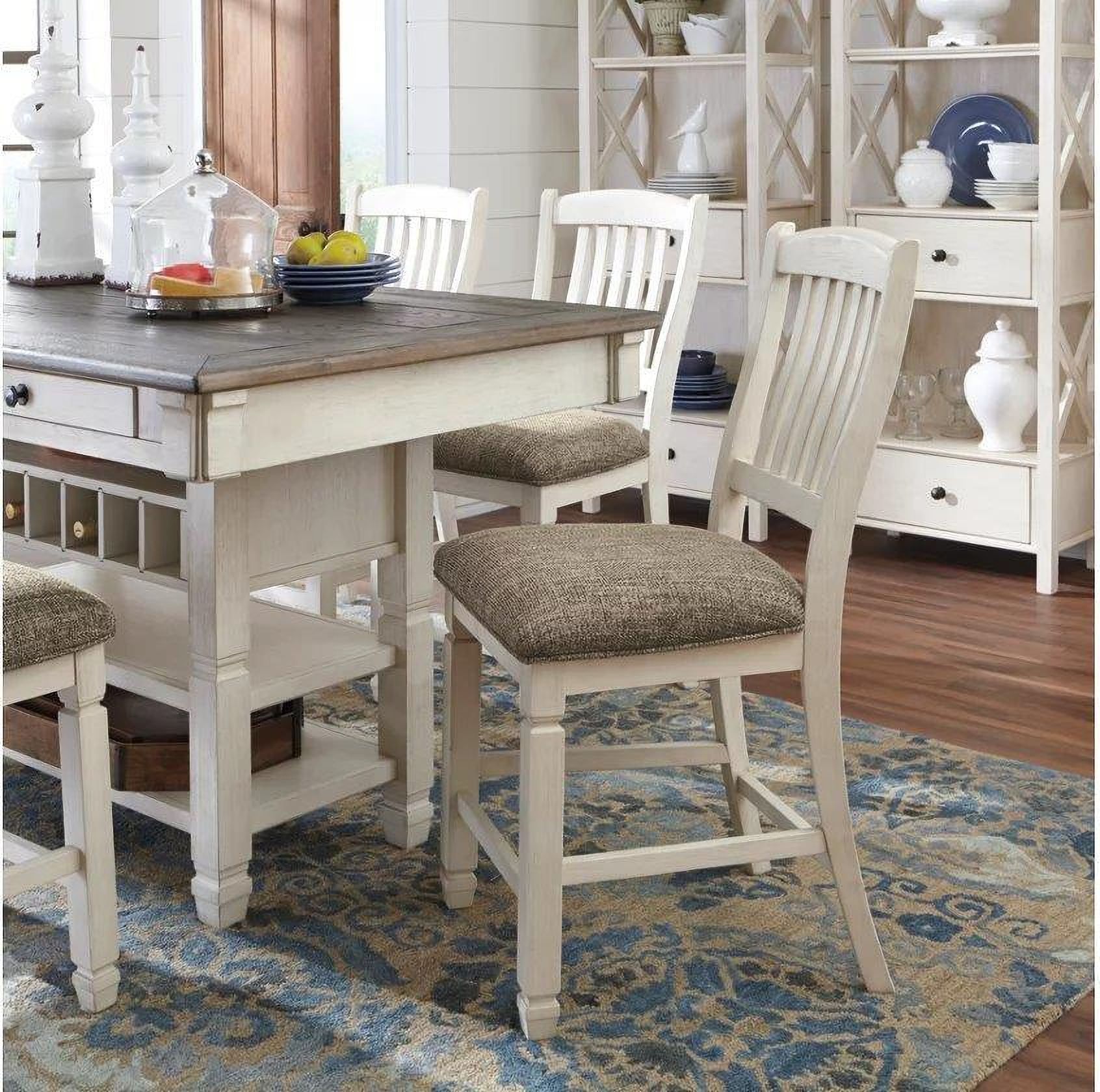 Bolanburg White and Gray Rectangular Counter Height Dining ...
