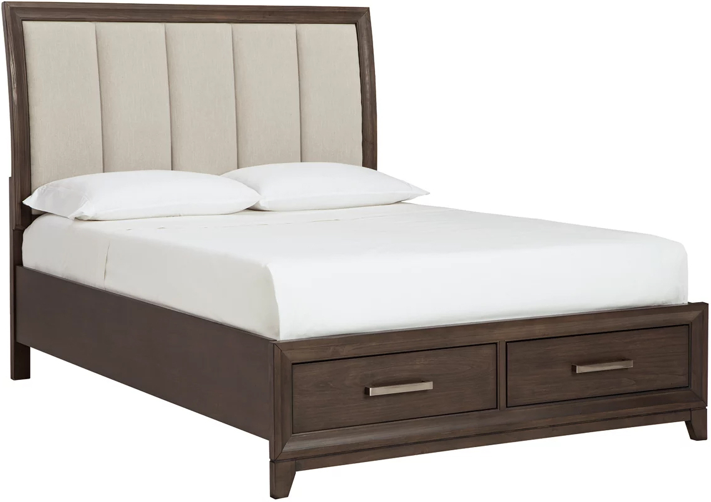 Brueban Gray Queen Panel Storage Bed - 1StopBedrooms.