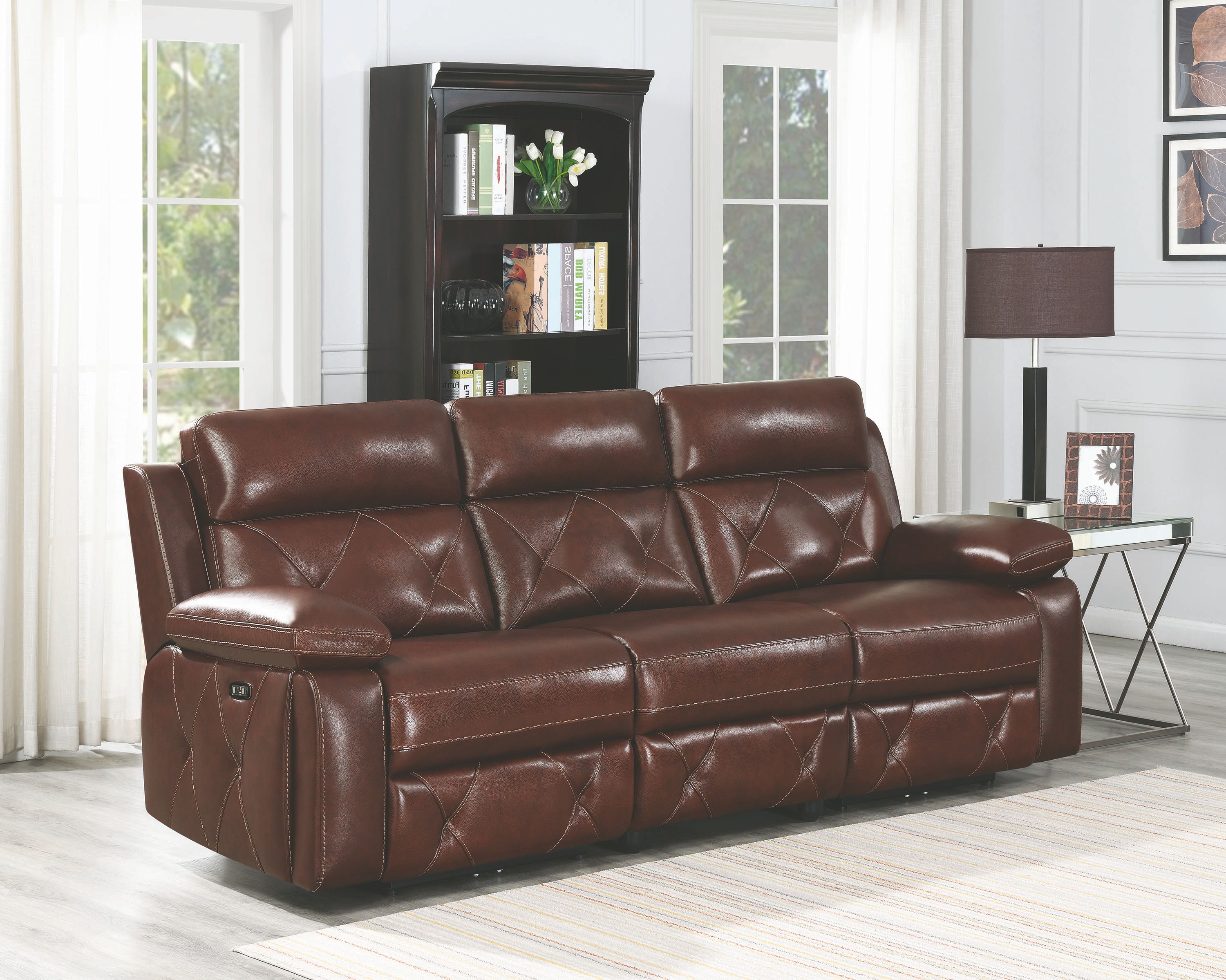 Chester Chocolate Power Reclining Sofa With Power Headrest