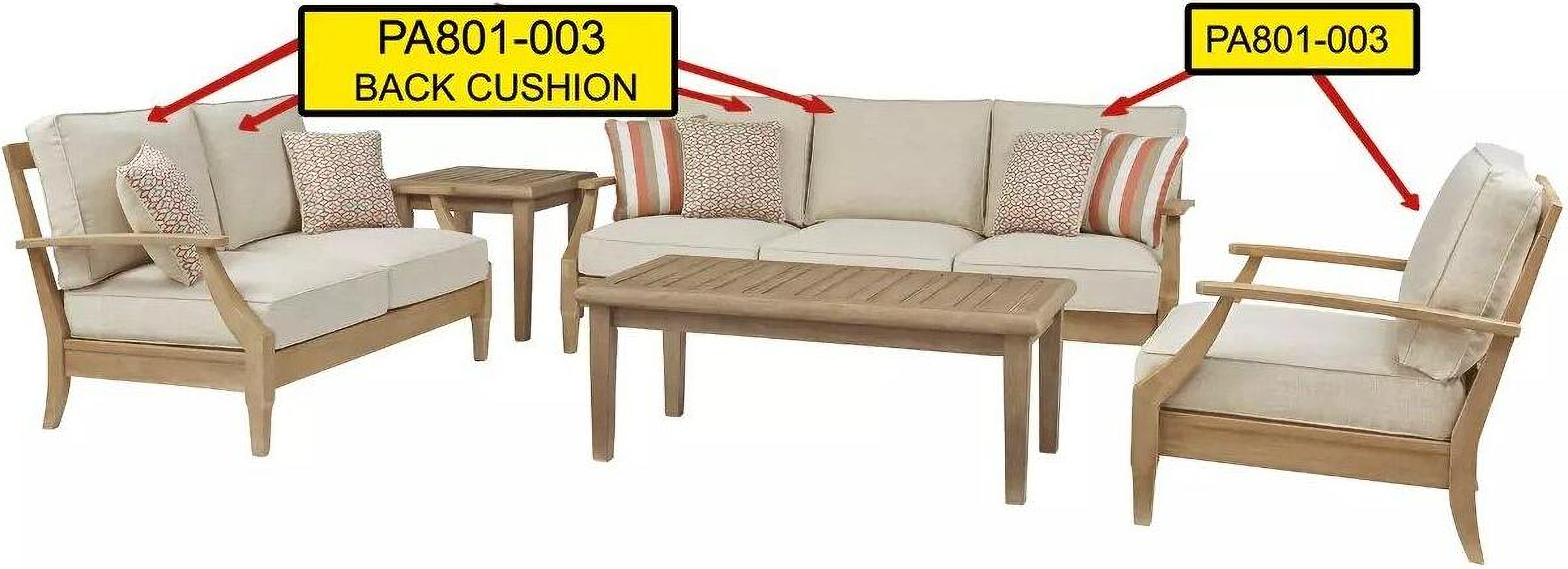 Clare View Beige Back Cushion - 1StopBedrooms. Clare View Beige Back Cushion - 1StopBedrooms. on Clare View Beige Outdoor Living Room id=80533