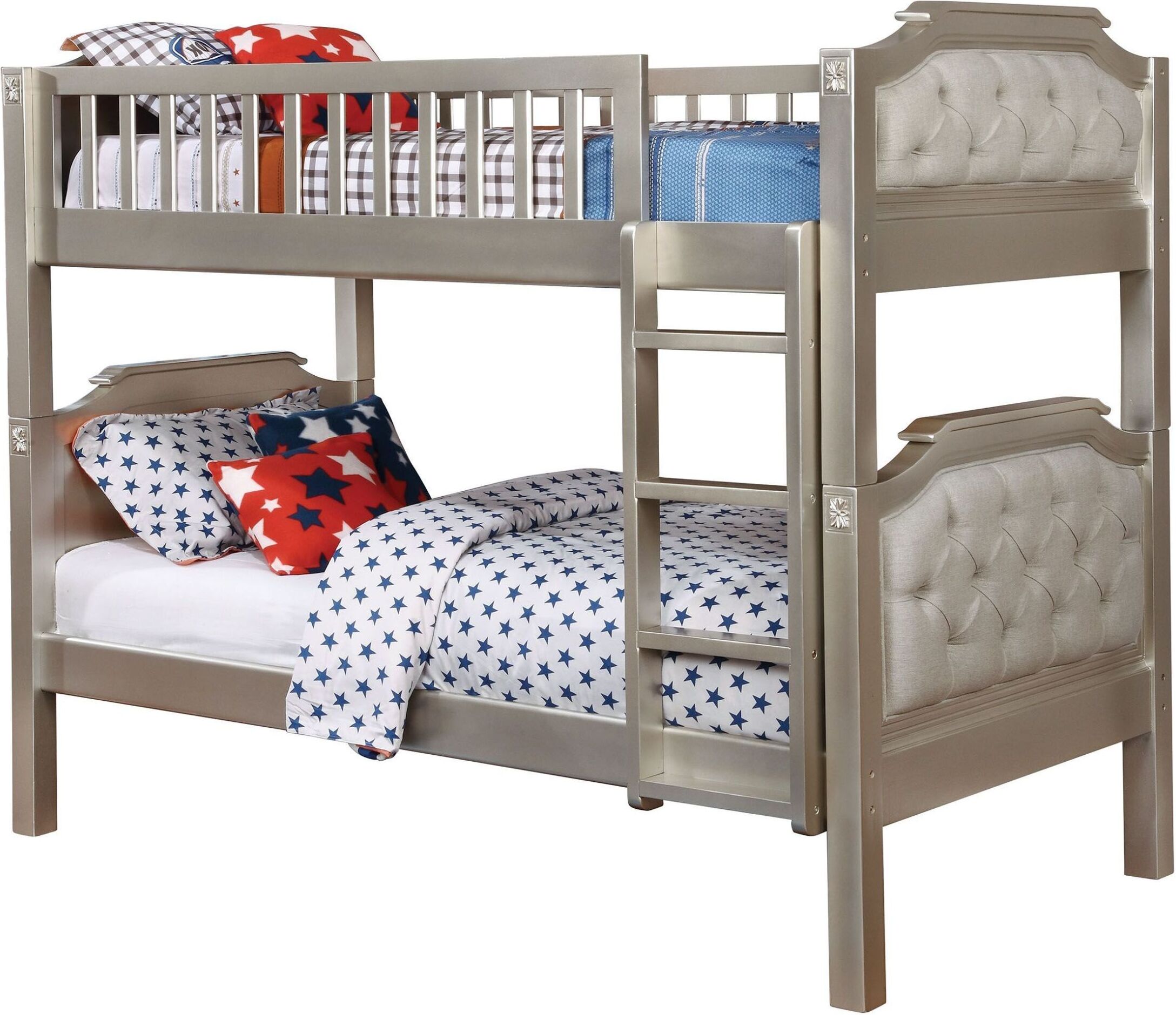 tufted bunk bed