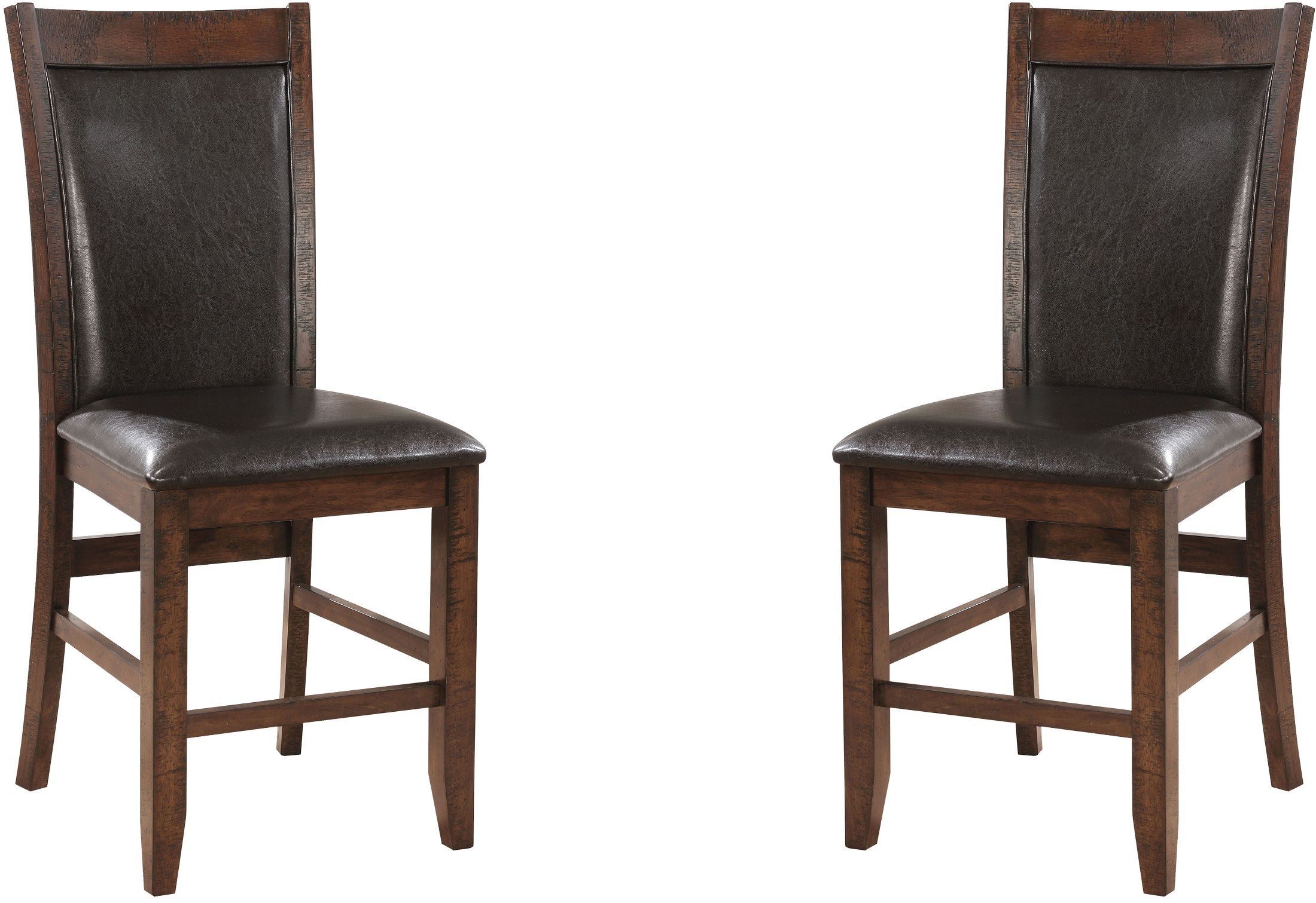 Meagan Ii Brown Cherry And Espresso Counter Height Chair Set Of 2 1stopbedrooms