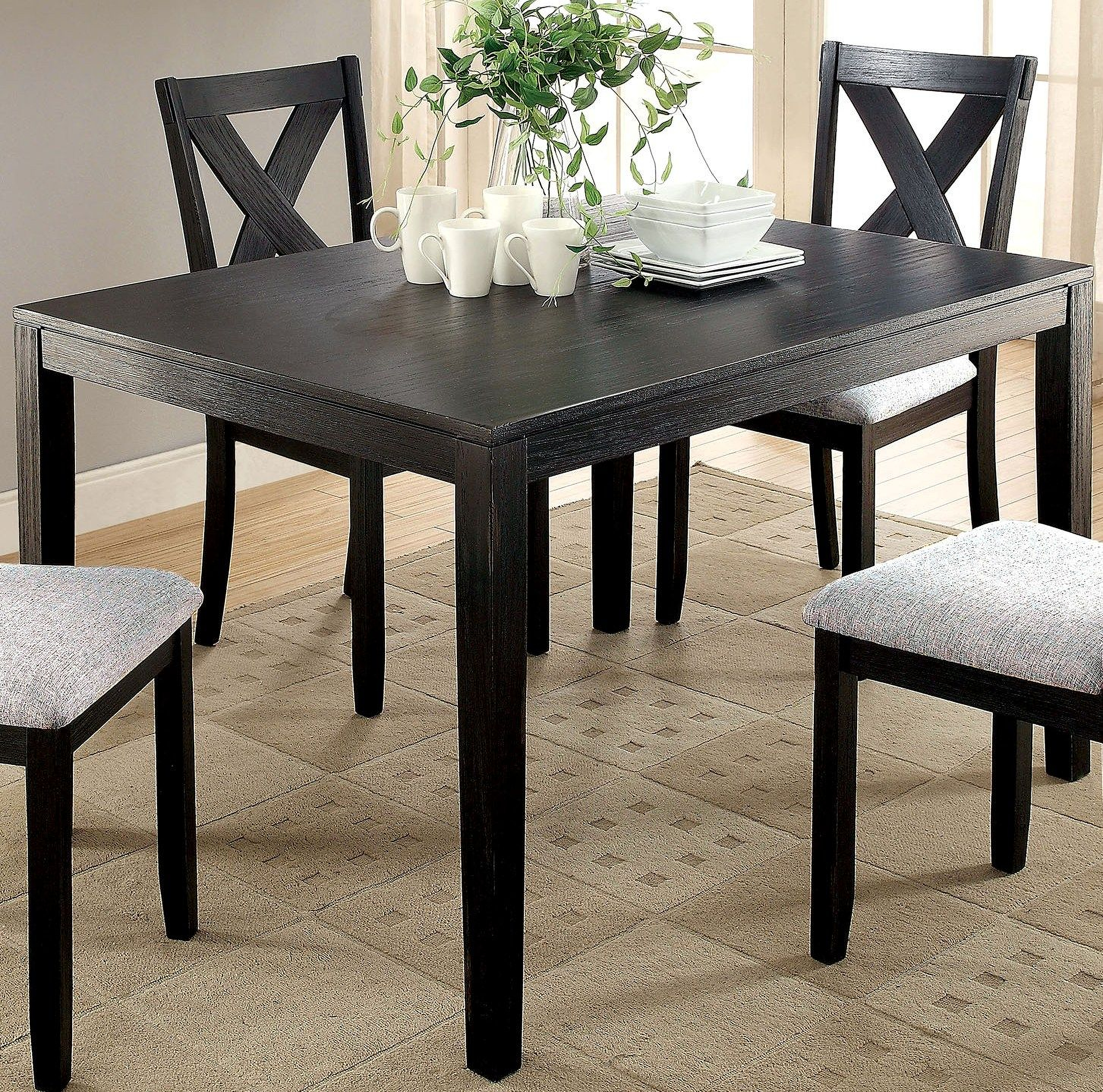 Glenham Distressed Black 5 Piece Dining Set 1StopBedrooms.