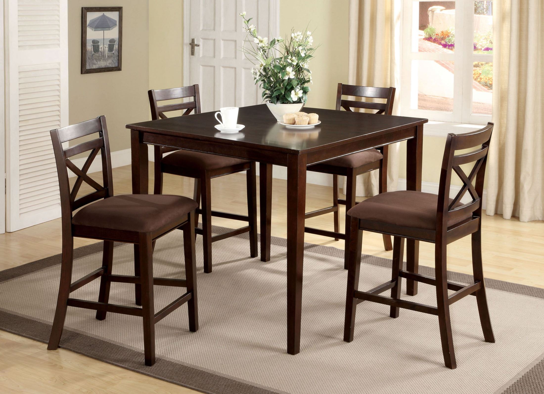 Weston I 5 Piece Counter Height Table Set 1stopbedrooms