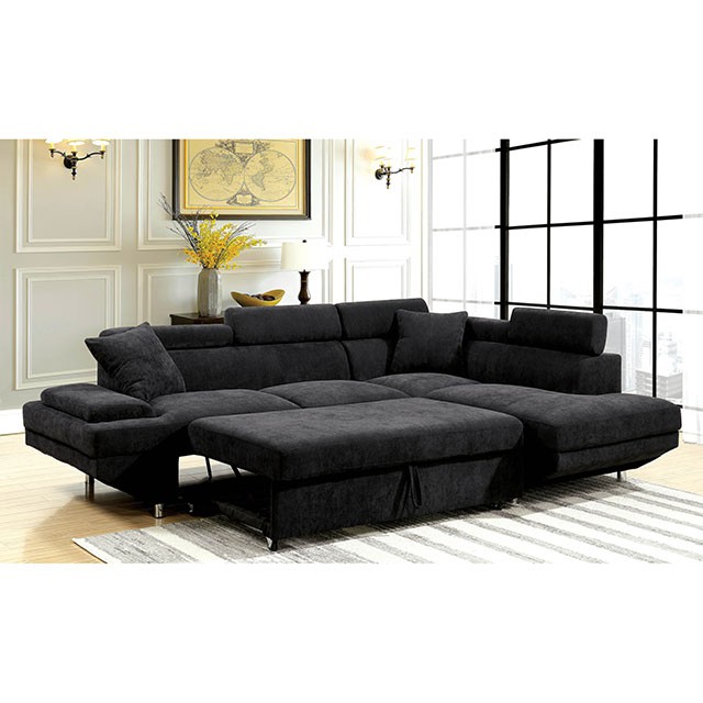 Foreman Contemporary Black Sectional Cm6124bk Sect 1stopbedrooms Foreman Contemporary Black Sectional, Furniture Of America Werr Contemporary Leather Sleeper Sectional Sofas
