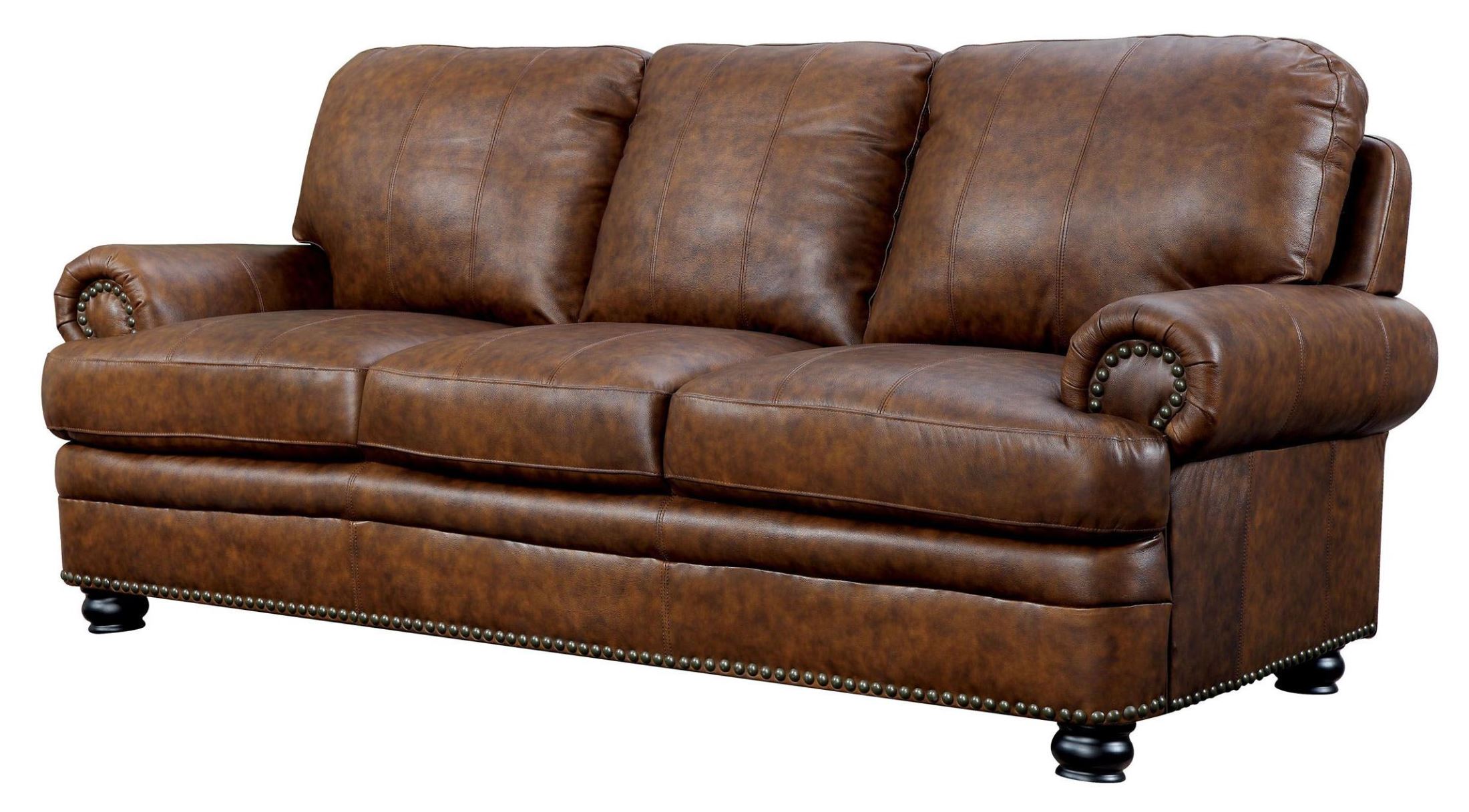 toscano top grain leather sofa