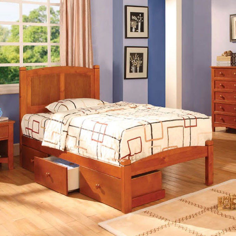 Cara Youth Platform Bed (Oak) (Twin) - 1StopBedrooms.