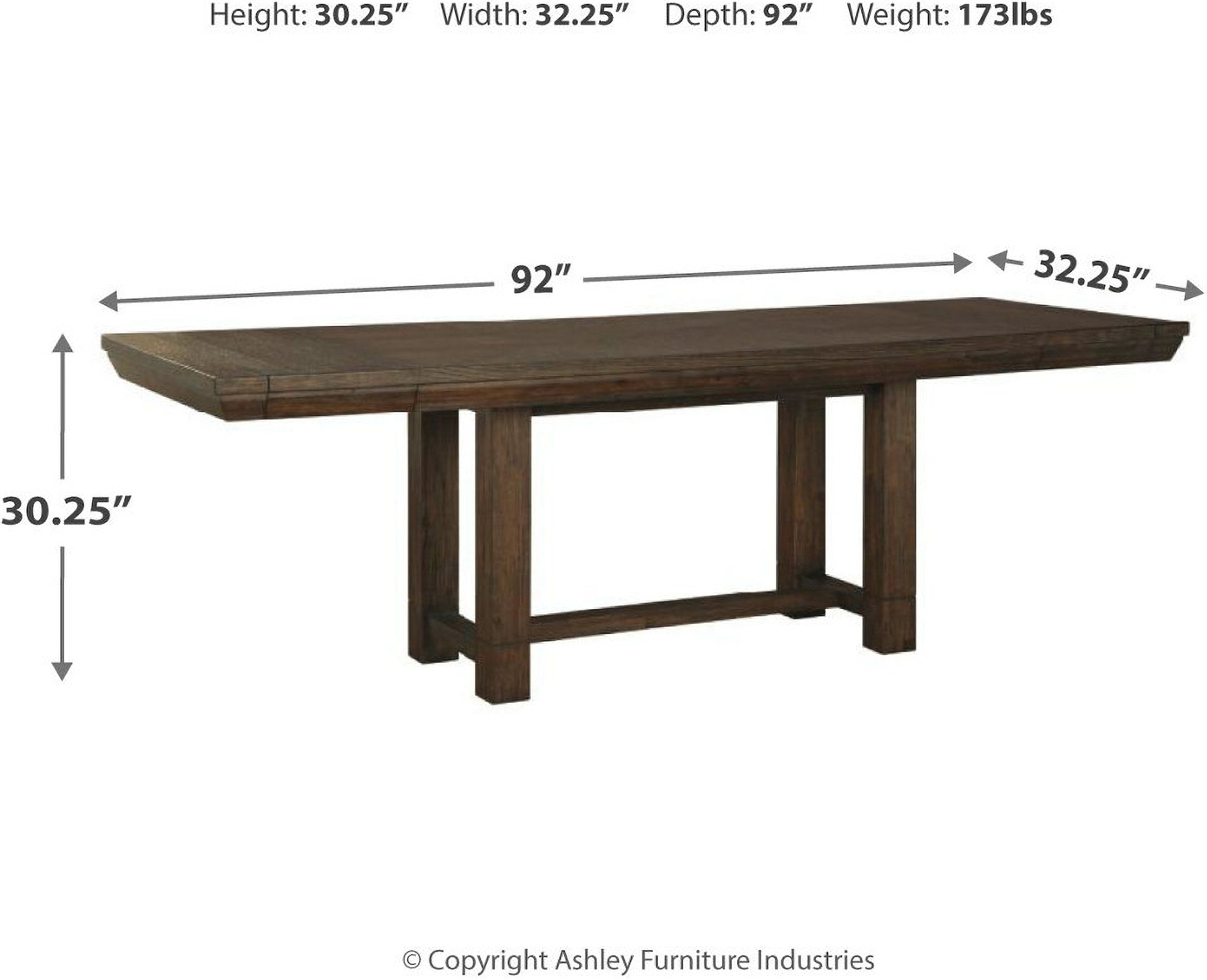 Dellbeck Brown RECT Dining Room EXT Table - 1StopBedrooms.