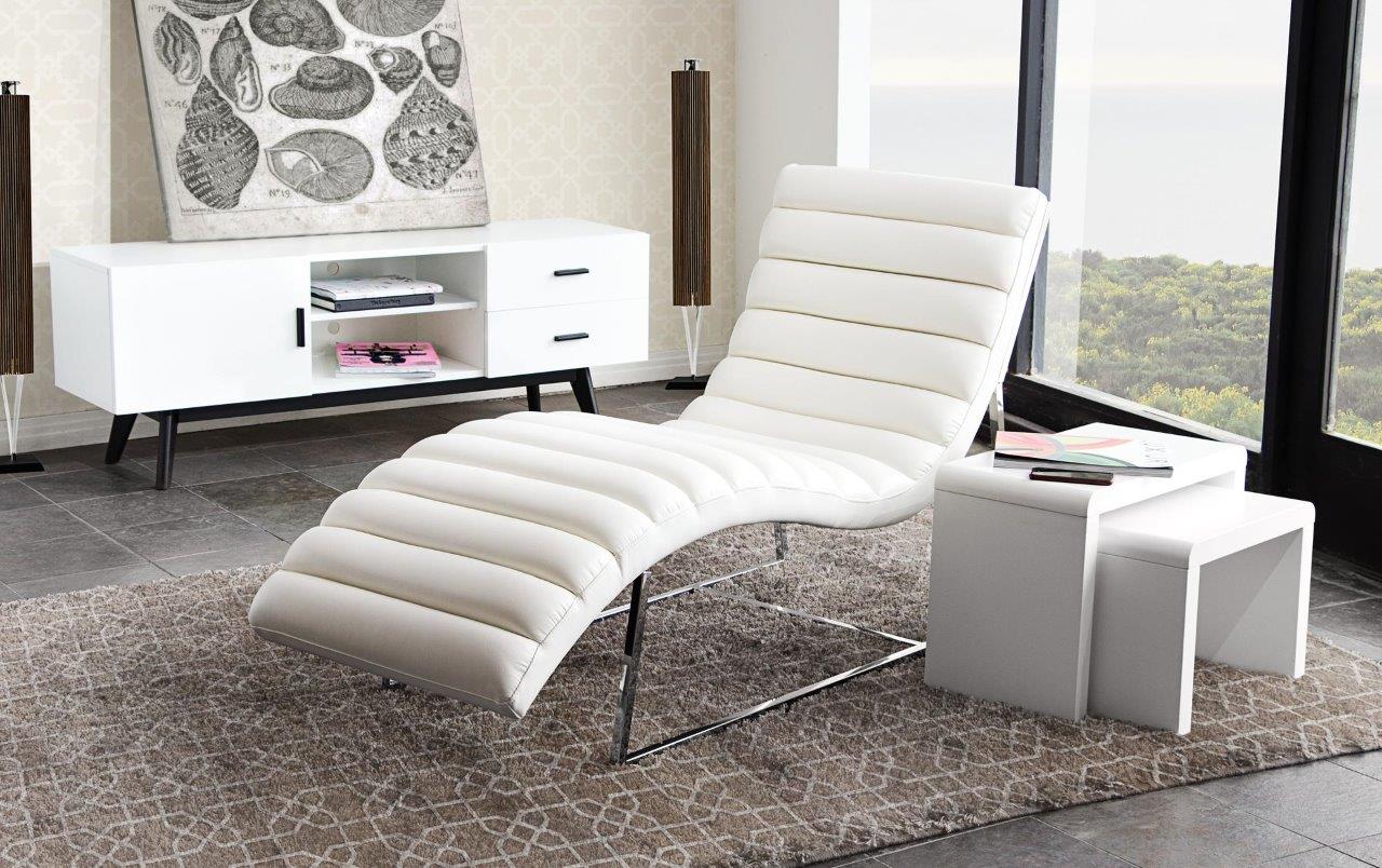 Diamond Sofa Bardot White Bonded Leather Chaise Lounge 1stopbedrooms You will fall in love with its incredible style and the highest funtionality making your living room an. diamond sofa bardot white bonded leather chaise lounge