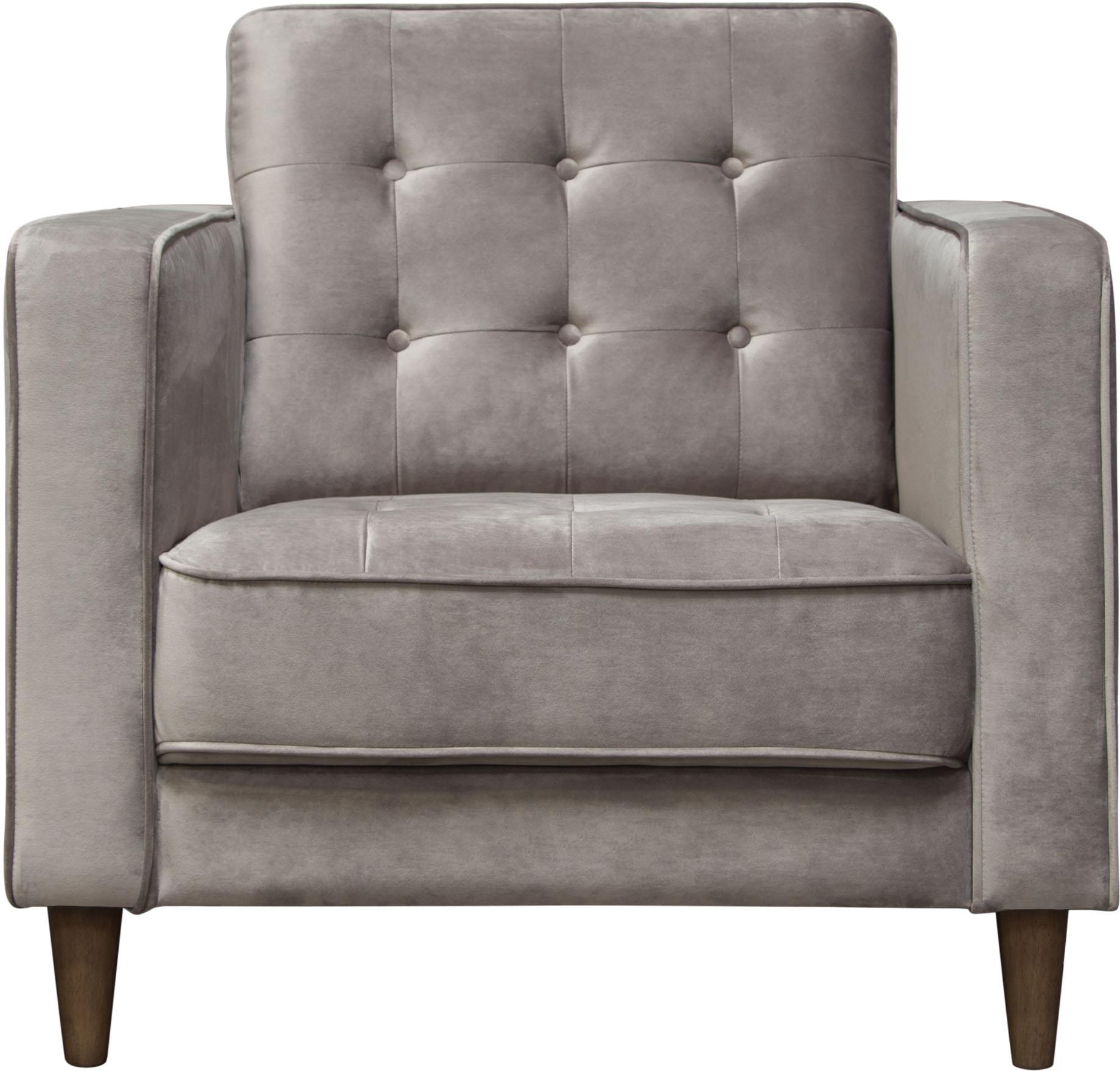Diamond Sofa Juniper Champagne Grey Tufted Chair 1stopbedrooms