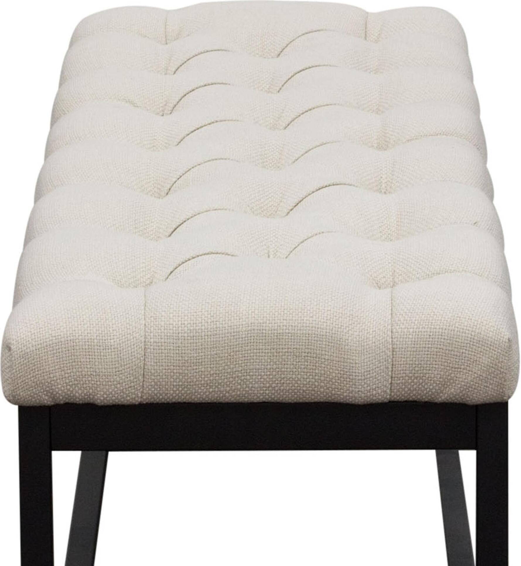 Diamond Sofa Mateo Desert Sand Fabric Small Tufted Bench 1stopbedrooms