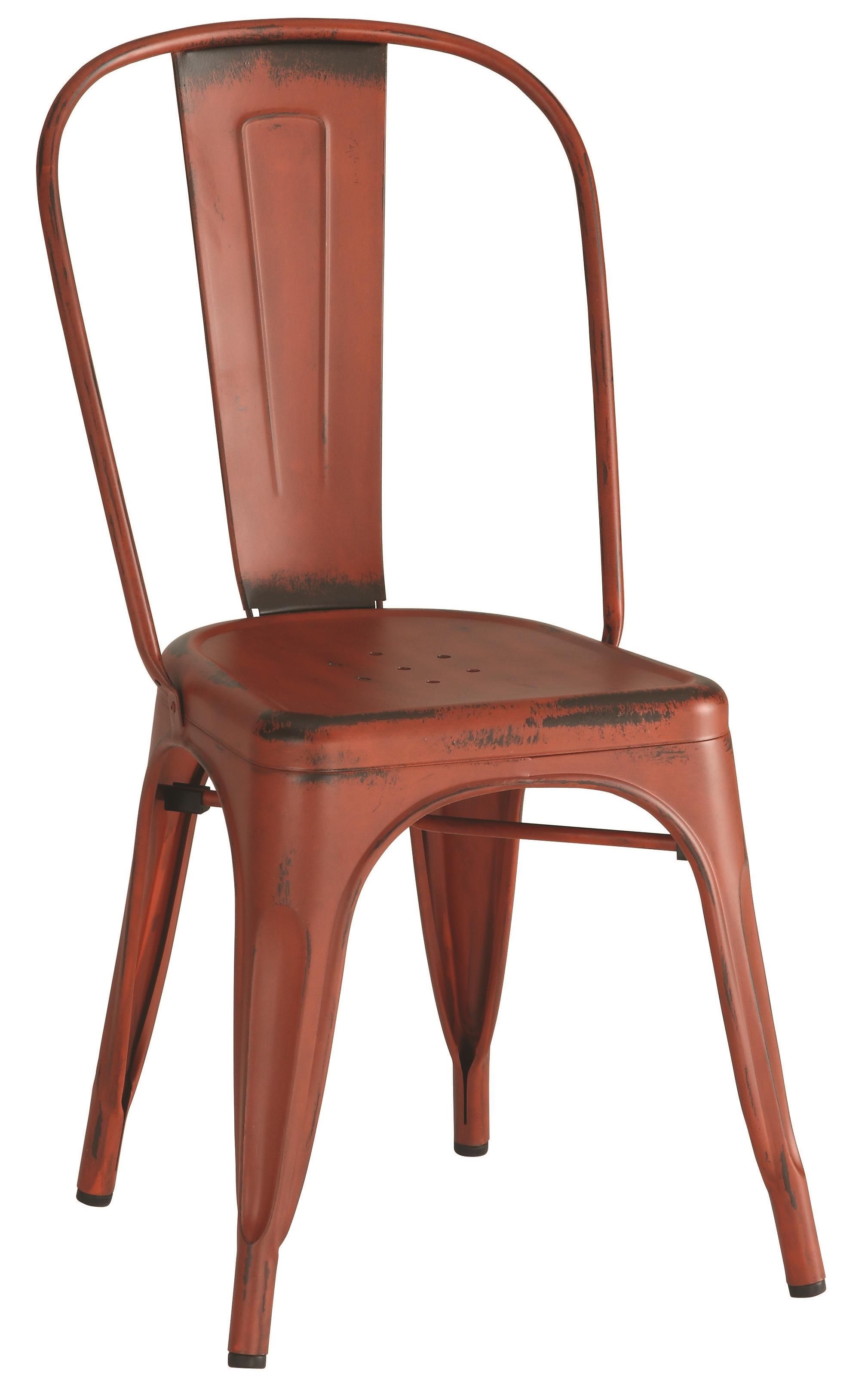 Coaster Bellevue Red Metal Dining Chair Set Of 4 Oswego Collection Bellevue Red Metal Dining Chair Set Of 4
