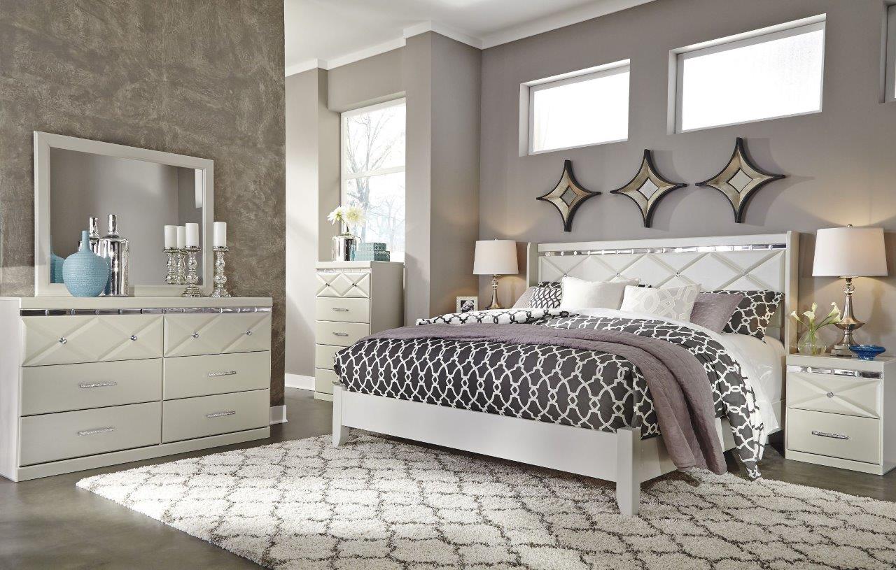 Dreamur Champagne Panel Bedroom Set - 1StopBedrooms.