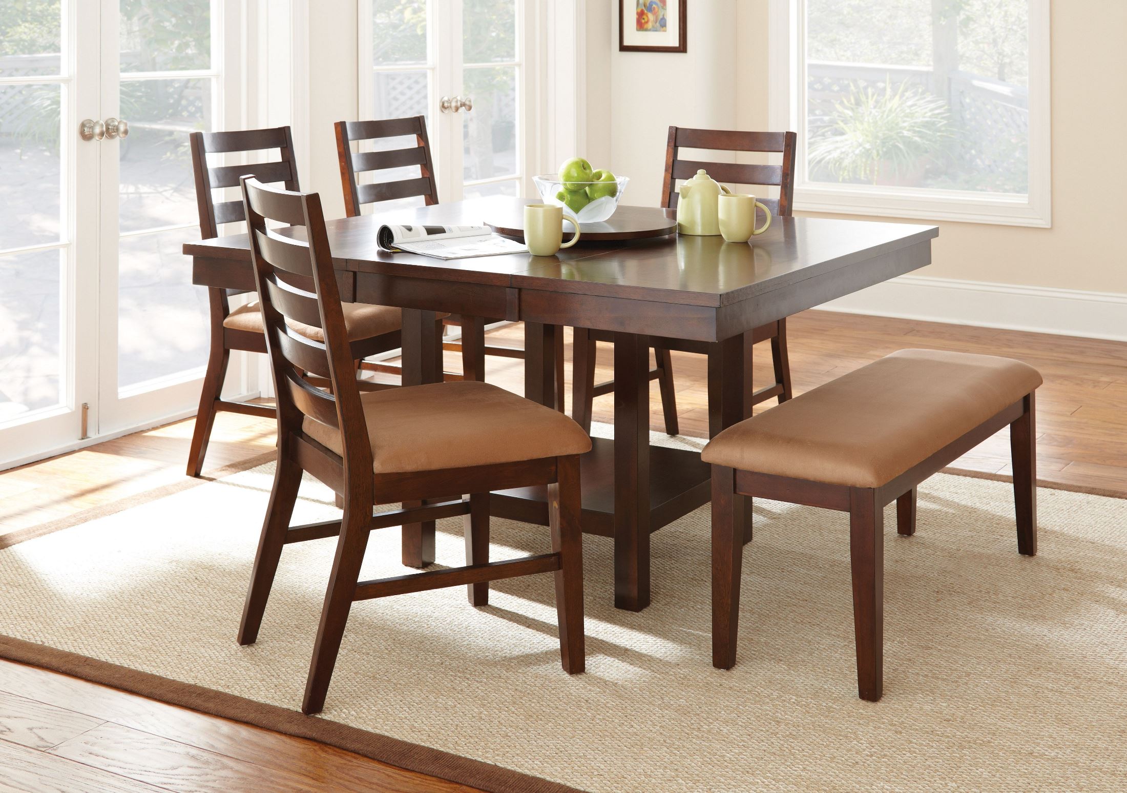Square Extendable Dining Room Table Modern Rustic