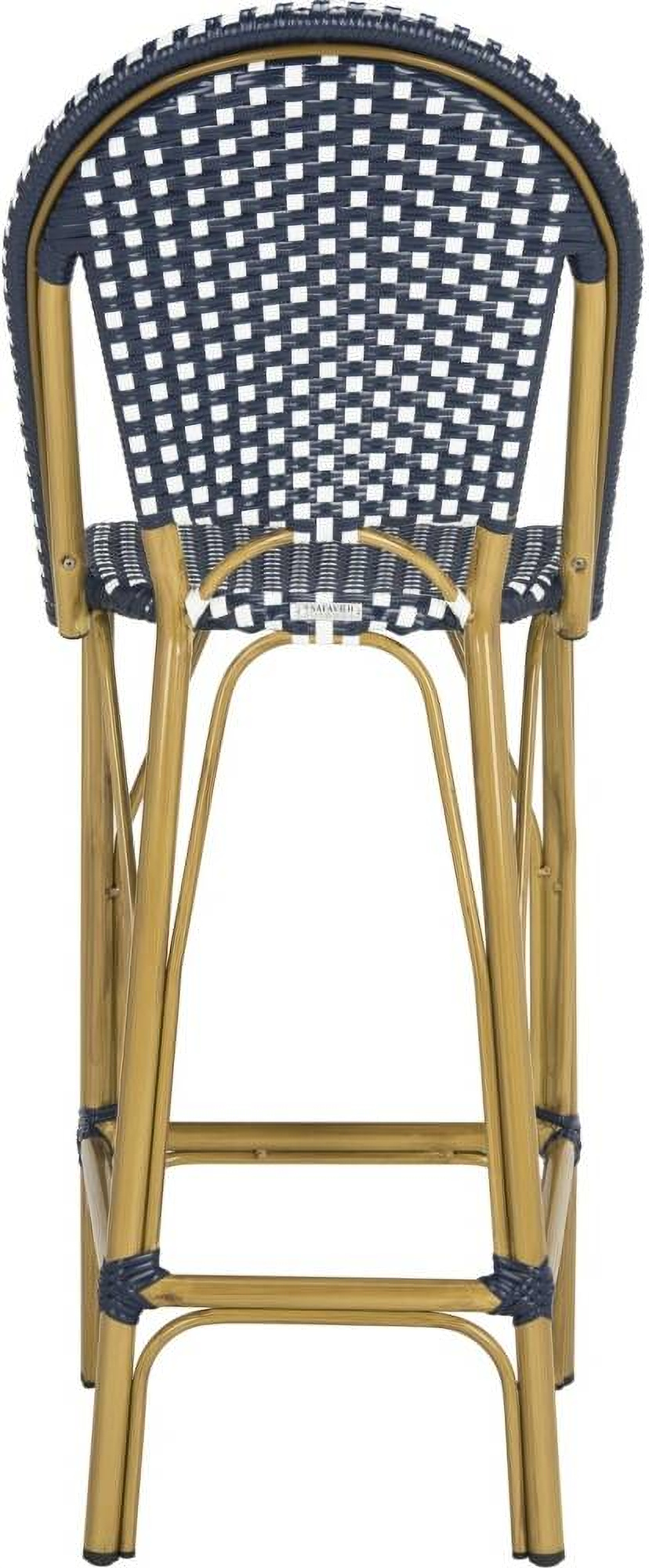 Ford Navy And White Indoor Outdoor Stacking French Bistro Bar Stool 1stopbedrooms