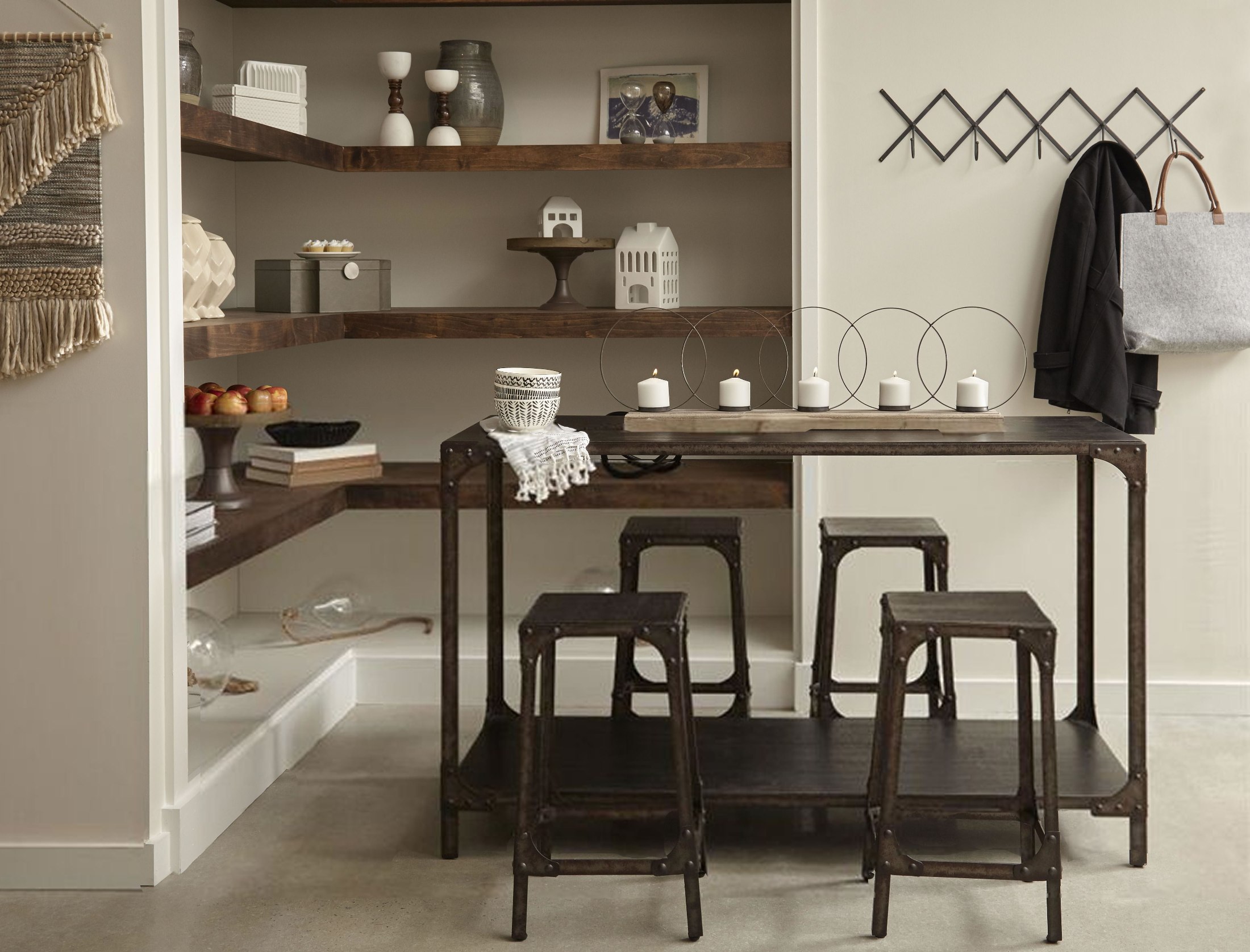 Pulaski Maywood Industrial Gathering Height Dining Room Set