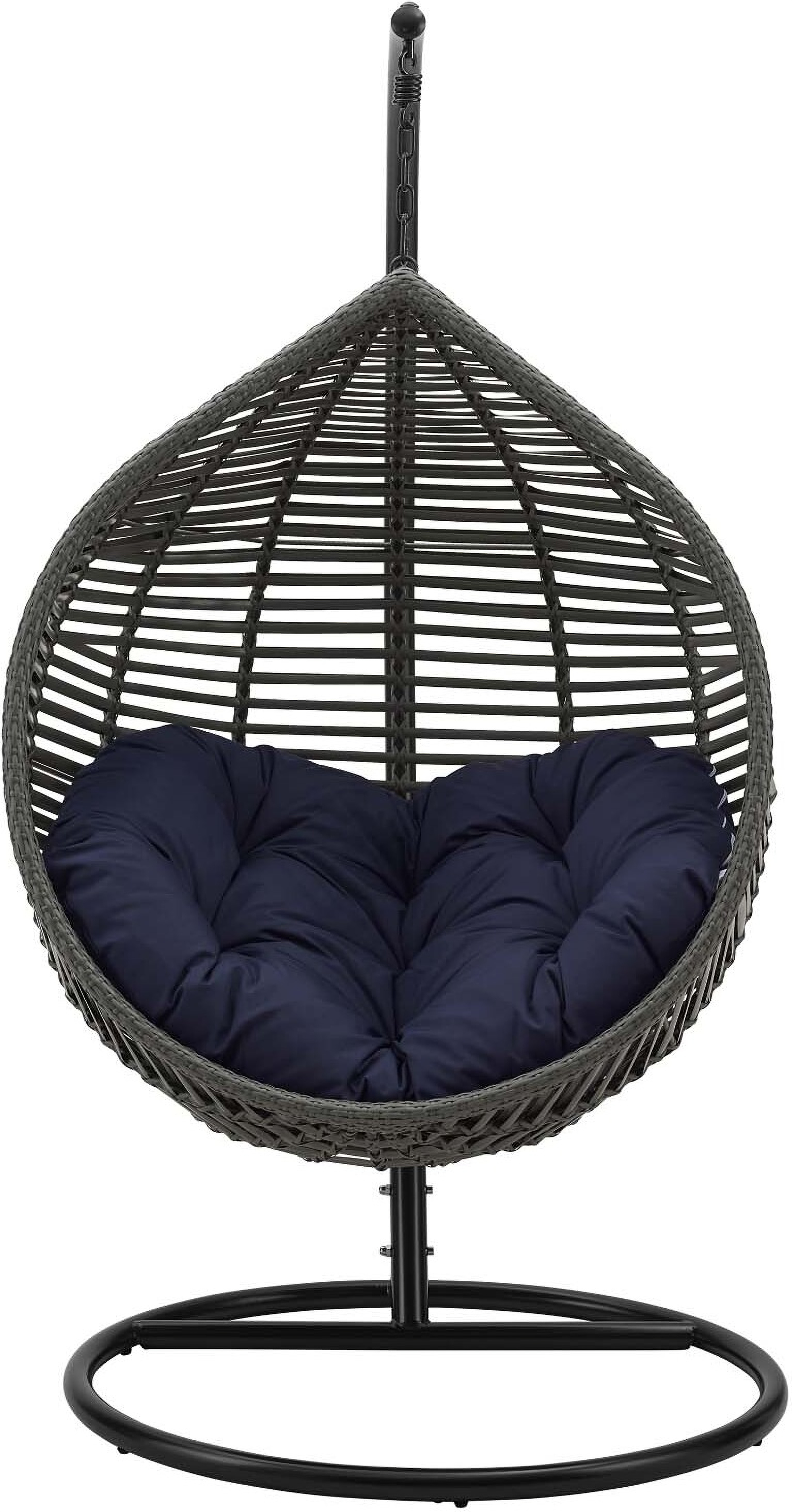 Garner Gray Navy Teardrop Outdoor Patio Swing Chair Eei 3614 Gry Nav 1stopbedrooms