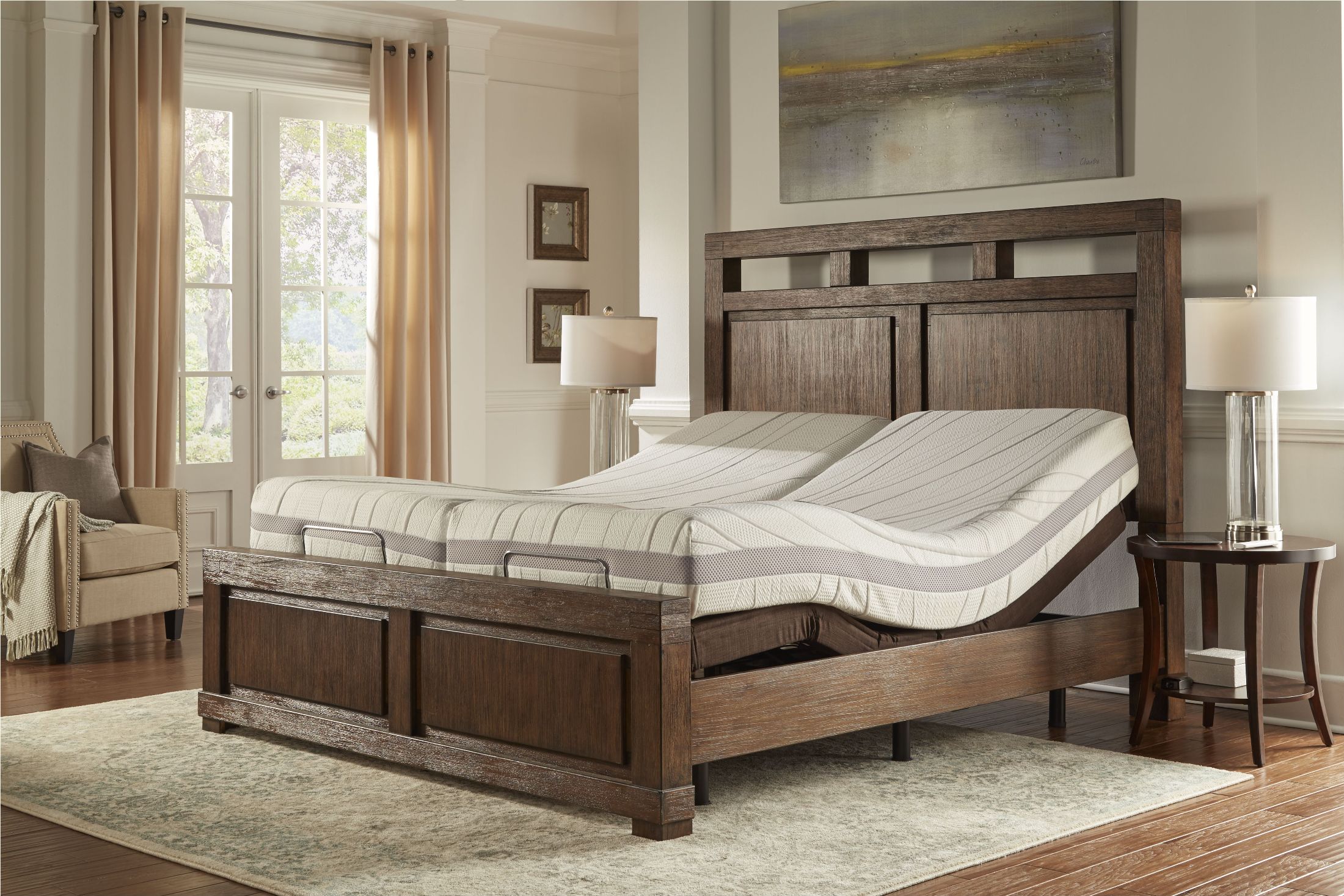 adjustable split king bed frame and mattress