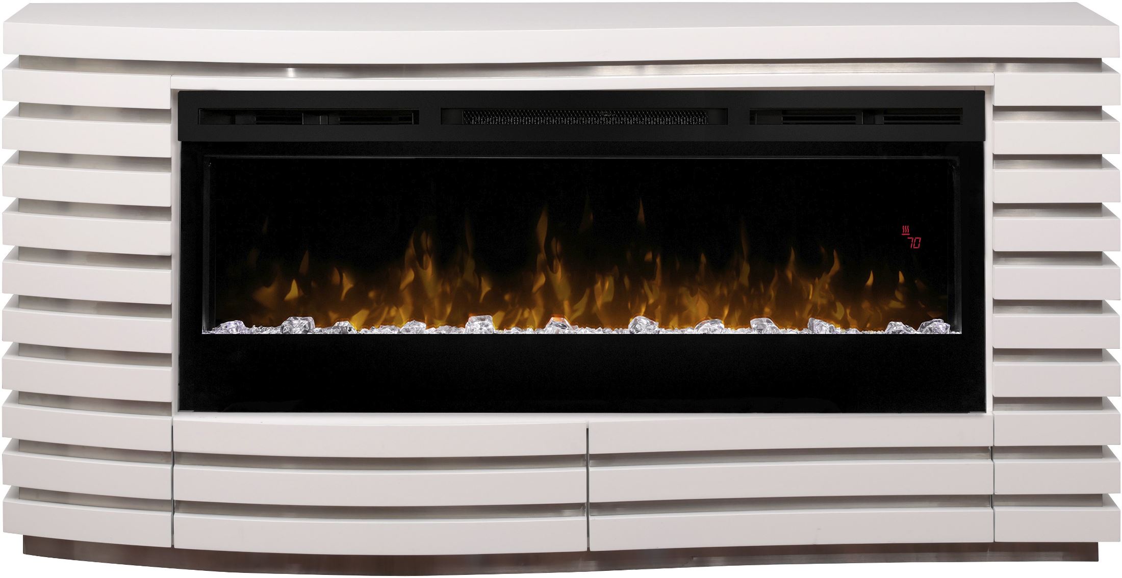 Dimplex Elliot White Mantel Fireplace With Acrylic Ice Elliot