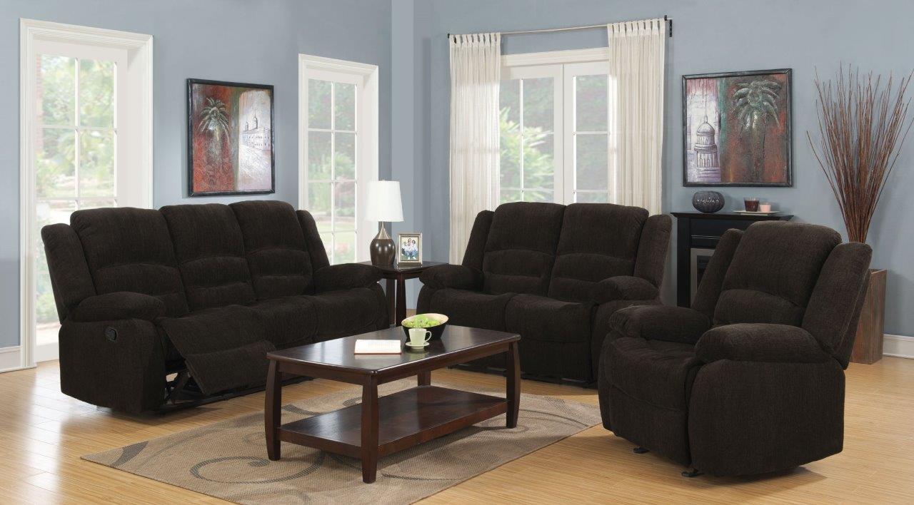 Gordon Dark Brown Reclining Living Room Set 1stopbedrooms