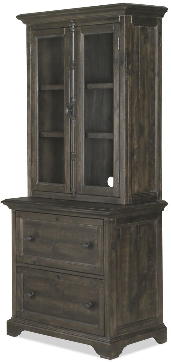 Bellamy Deep Weathered Pine Lateral File With Hutch 1stopbedrooms