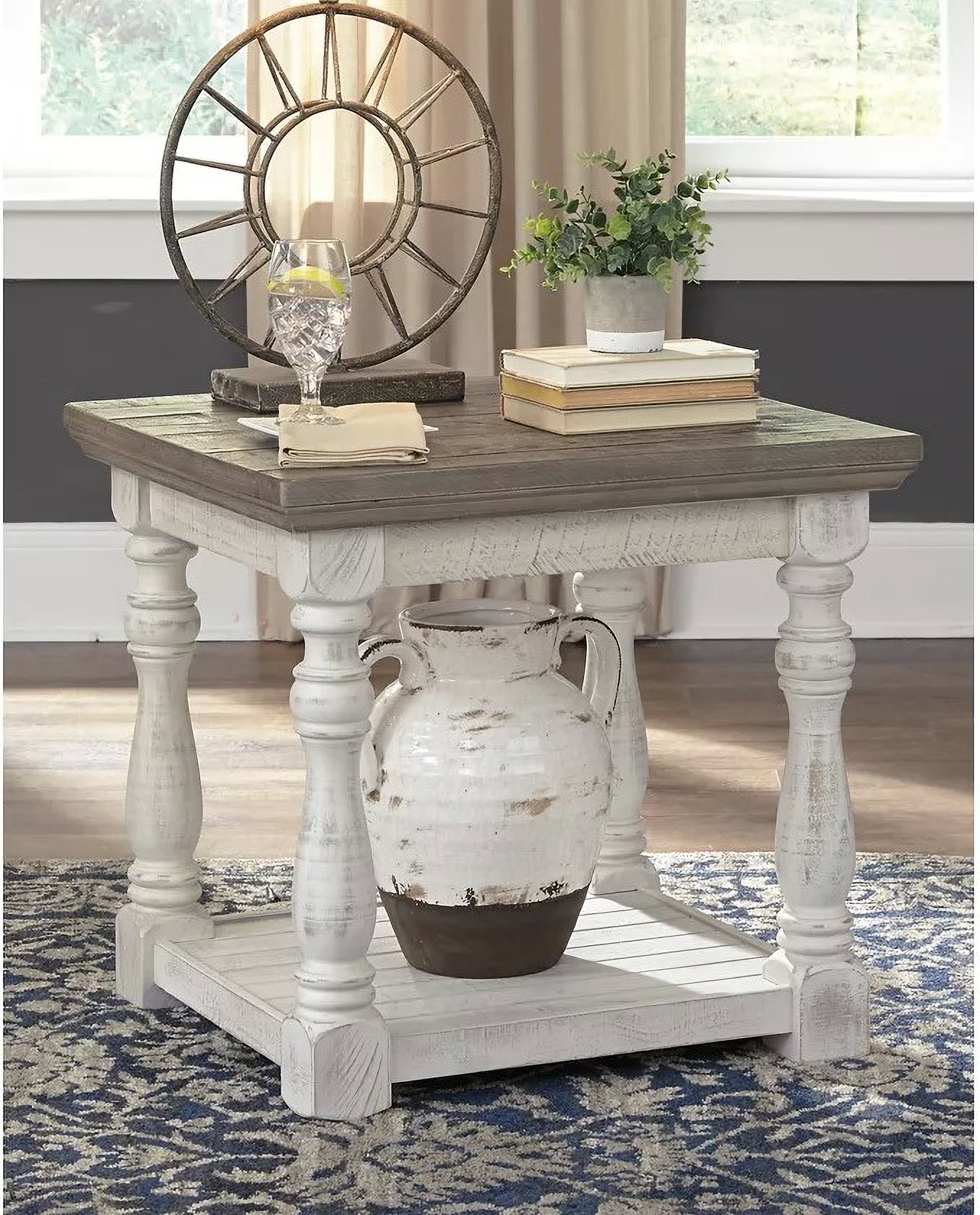 Havalance Gray And White End Table 1stopbedrooms
