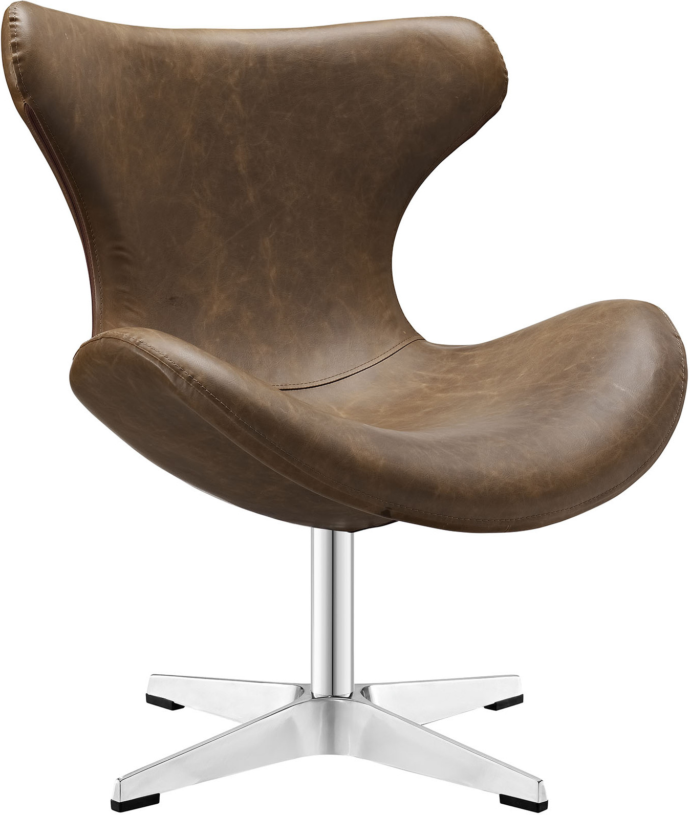 Helm Brown Lounge Chair EEI-1804-BRN - 1StopBedrooms.