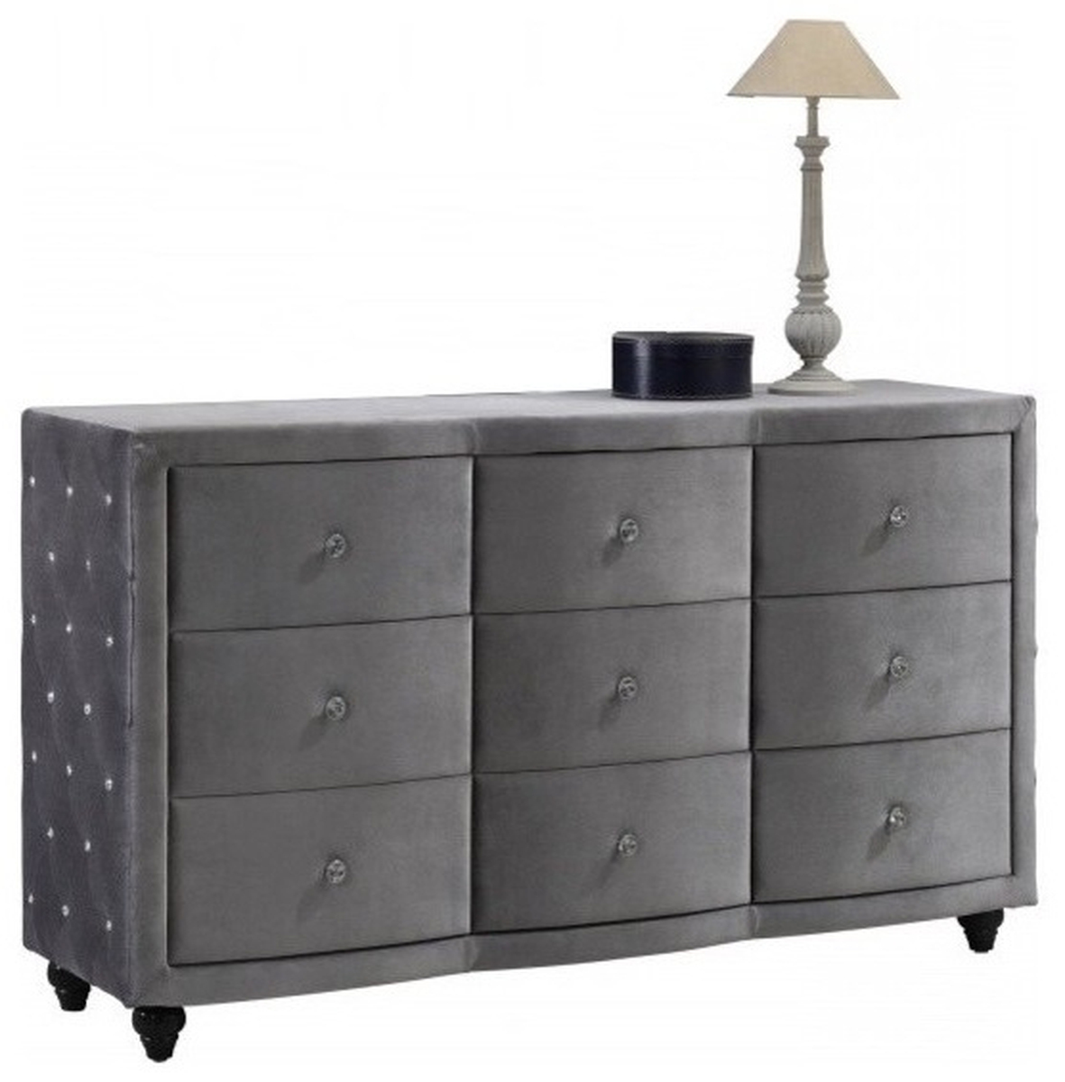 Meridian Hudson Sleigh Bedroom Set in Grey - 1StopBedrooms.