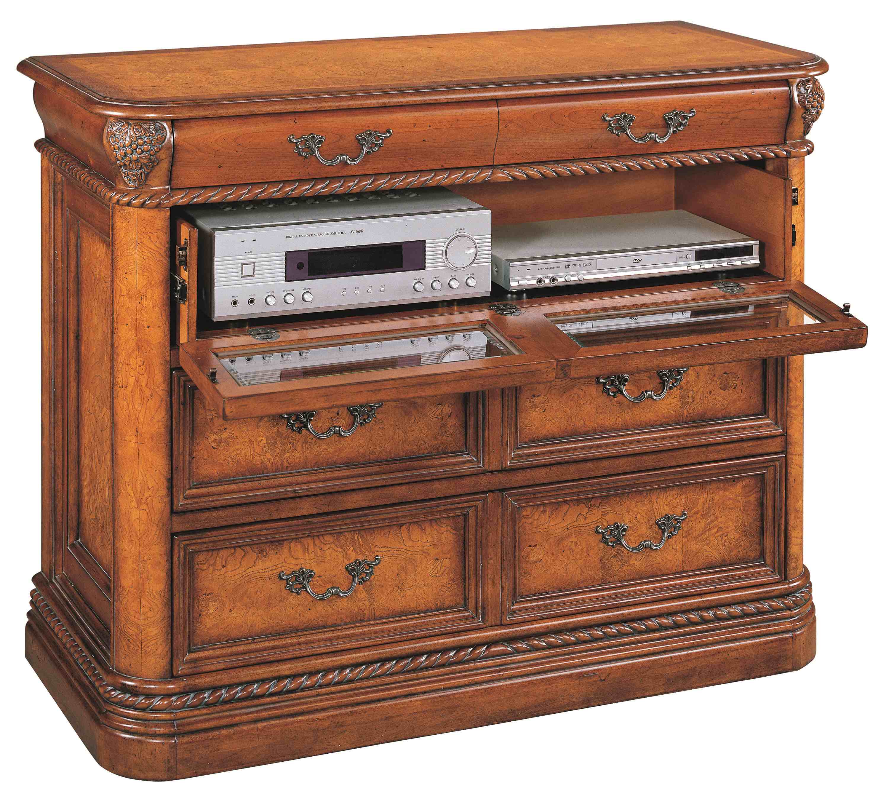 Aspenhome Napa Entertainment Chest In Cherry I74 485