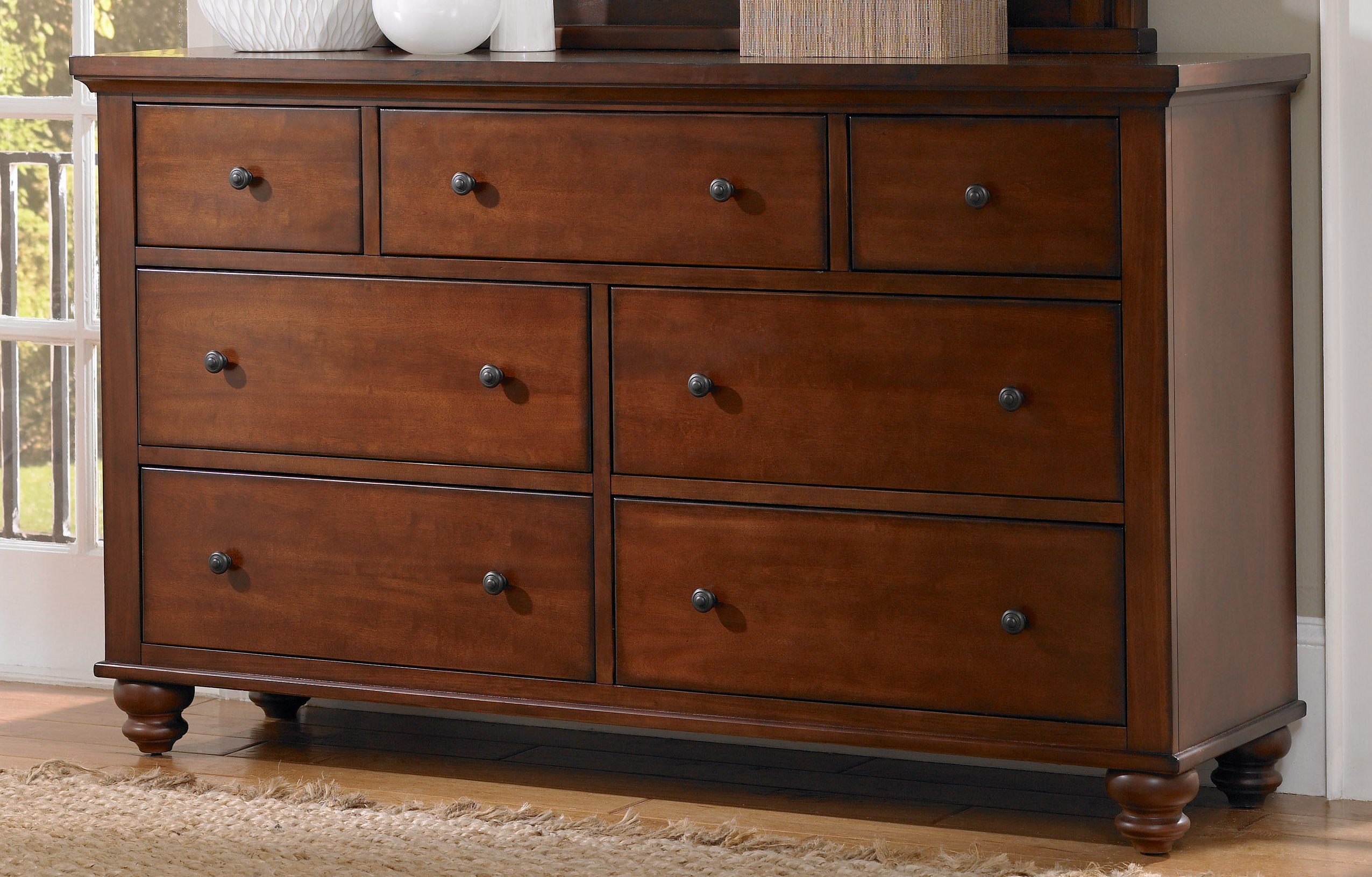 Aspenhome Cambridge Double Dresser In Brown Cherry Icb 454 Bch