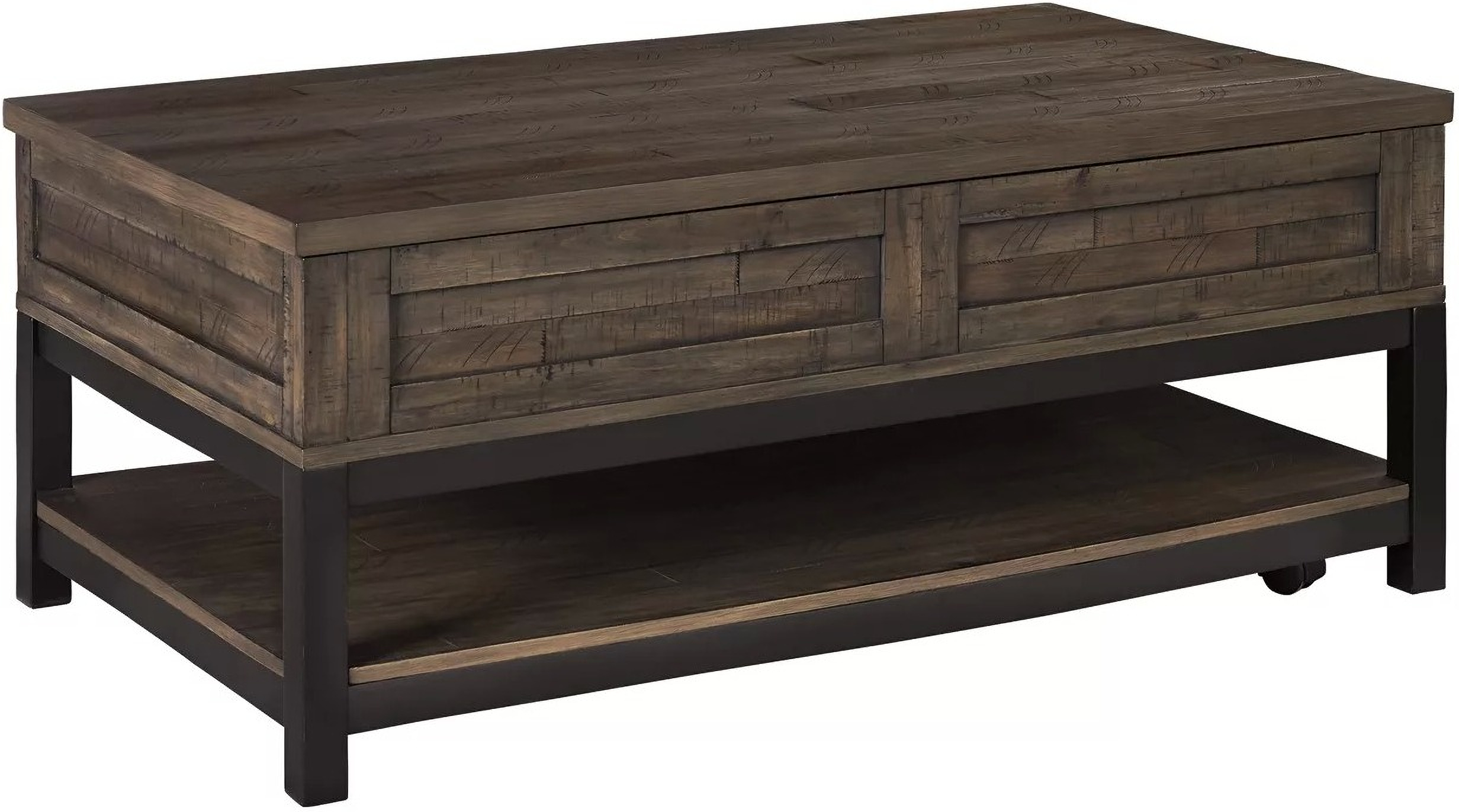 Johurst Grayish Brown Coffee Table Lift Top 1StopBedrooms.