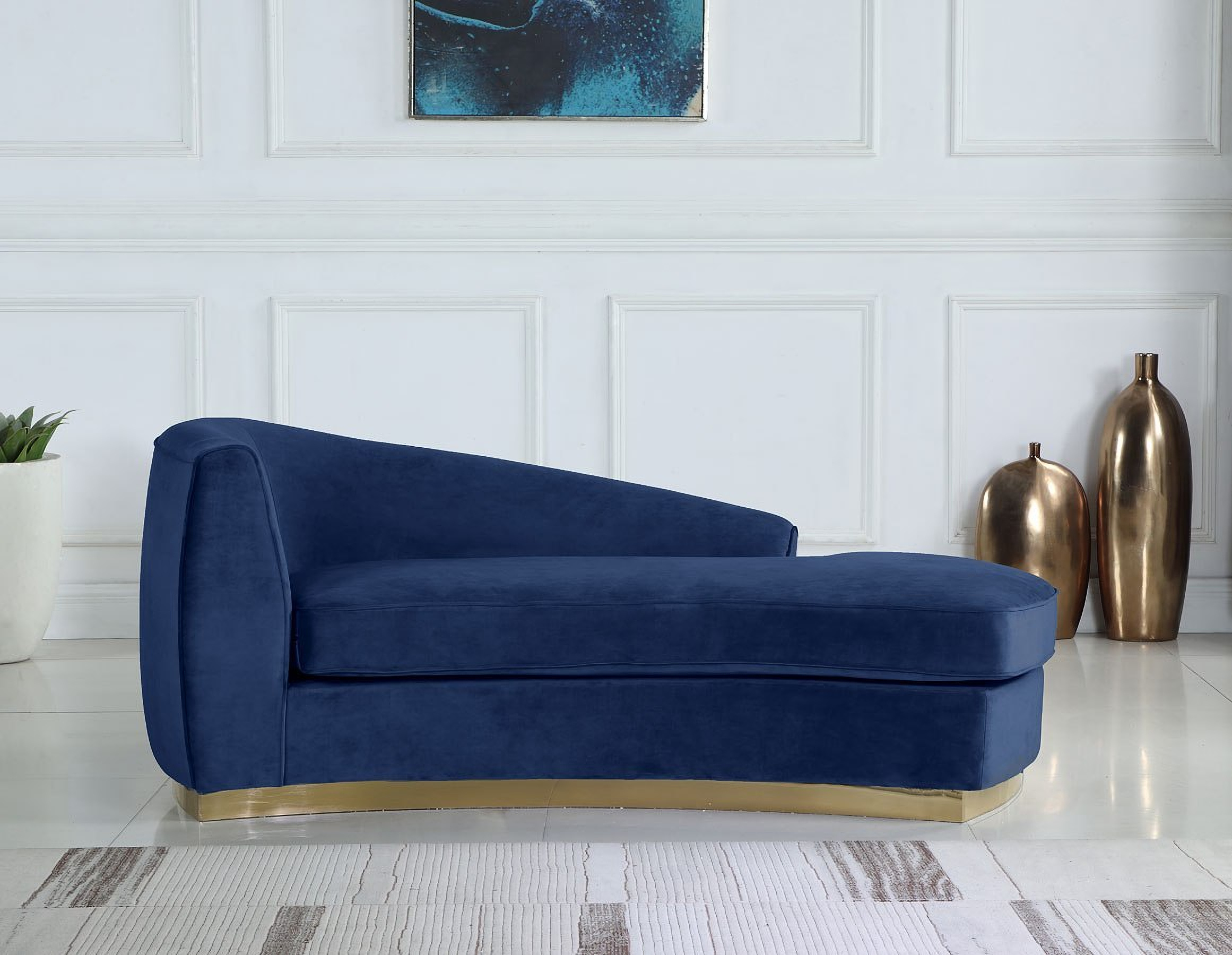 Julian Living Room Set Navy Gold 1stopbedrooms