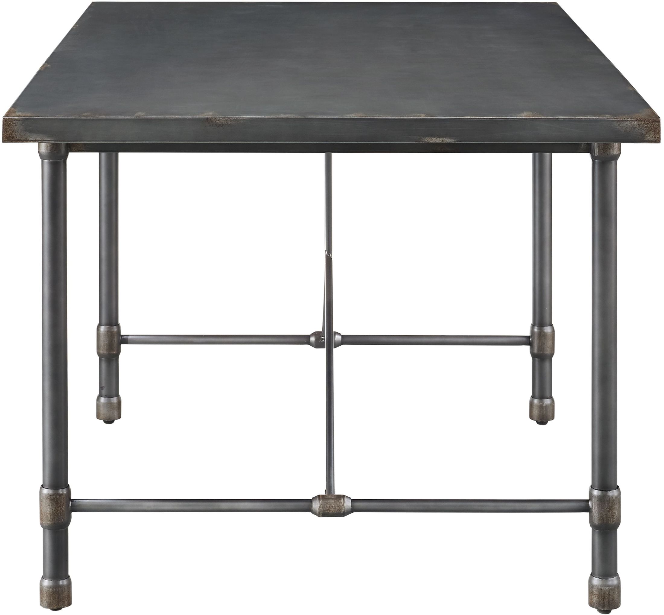 Grey Industrial Metal Top Dining Table 1stopbedrooms