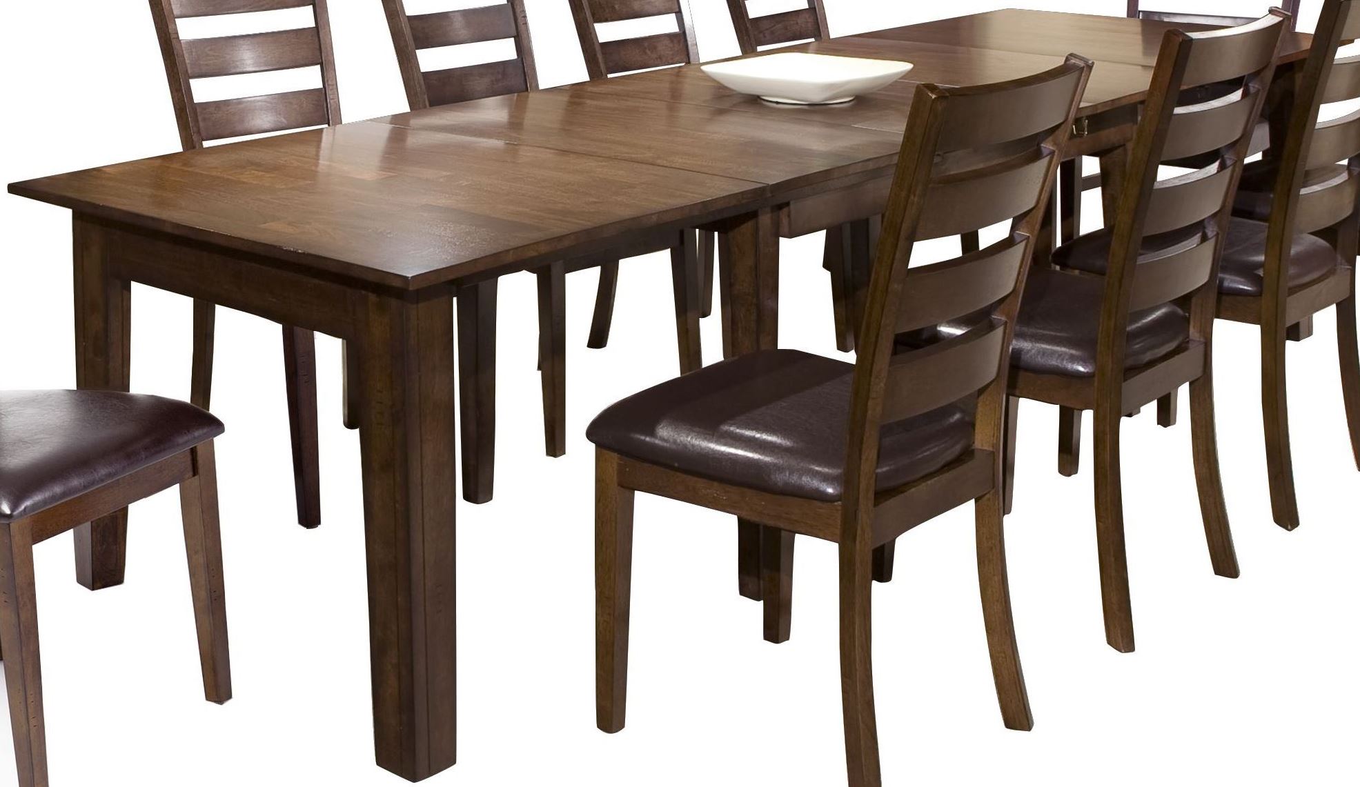 Kona Brushed Rasin Ultra Extendable Dining Room Set 1stopbedrooms