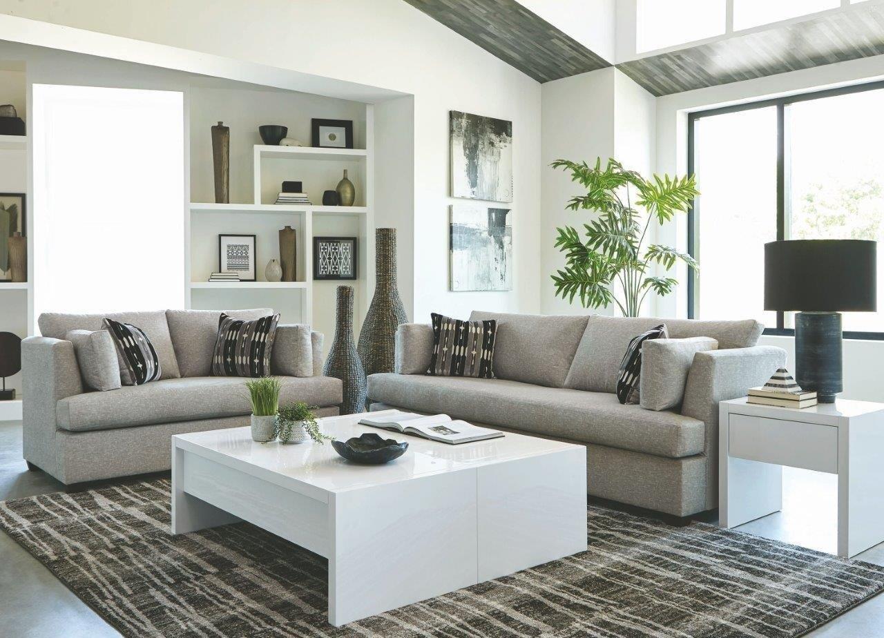 Lola Gray Velvet Living Room Set - 1StopBedrooms.