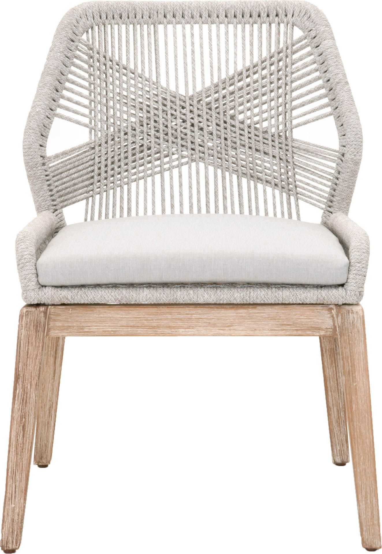 Loom Wicker Natural Gray Dining Chair Set of 2 - 1StopBedrooms.