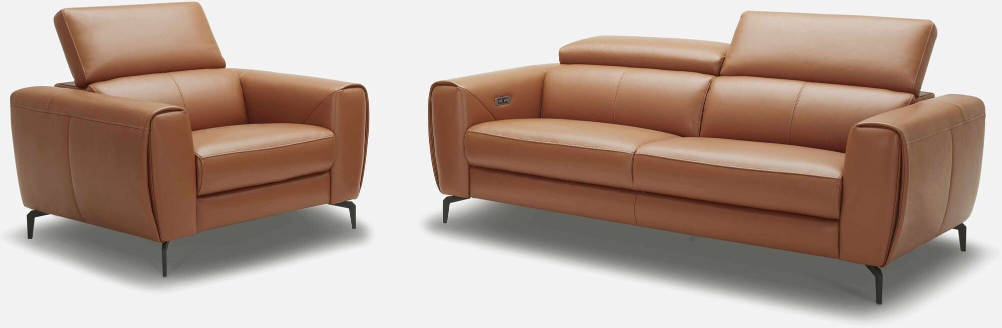 Lorenzo Caramel Leather Sofa 1StopBedrooms.