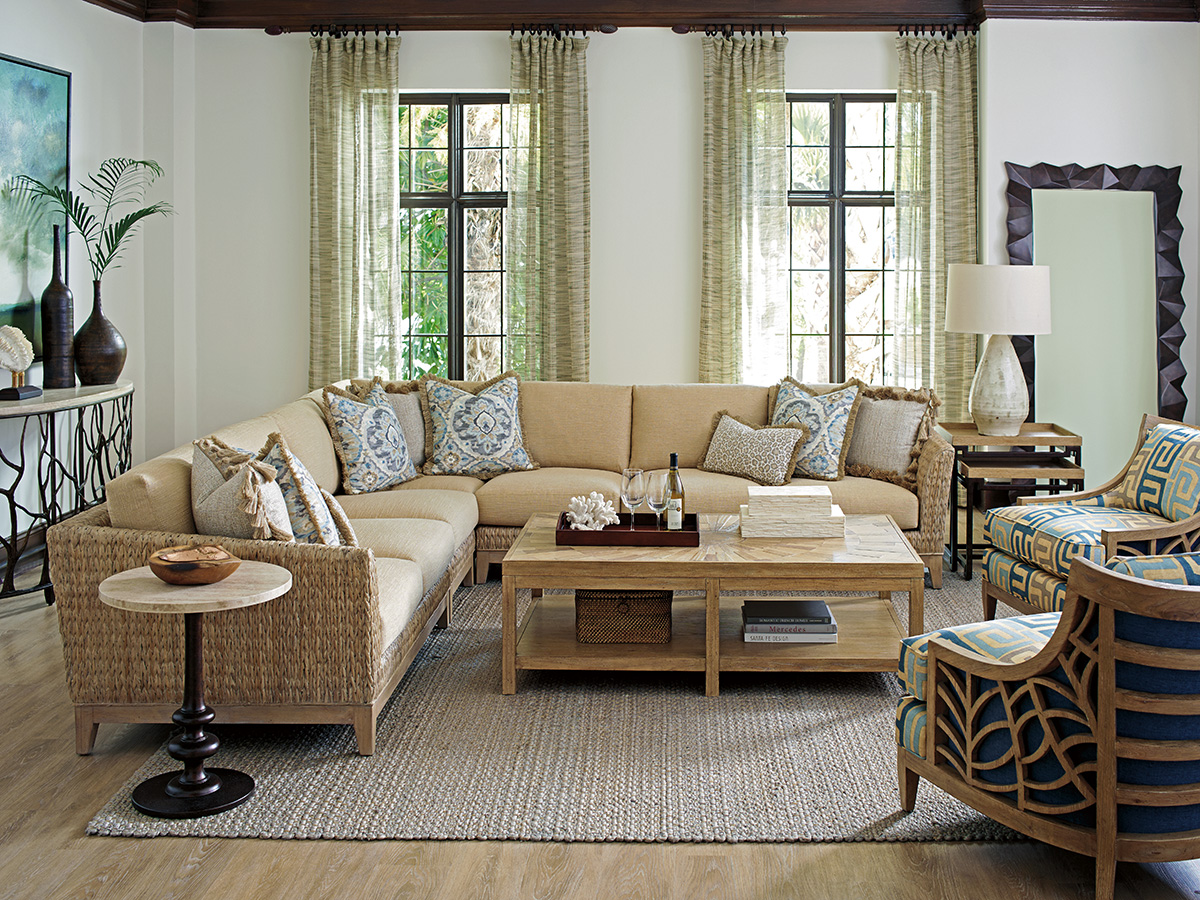 Los Altos Natural Oak Stain Brisbane Laf Sectional ...