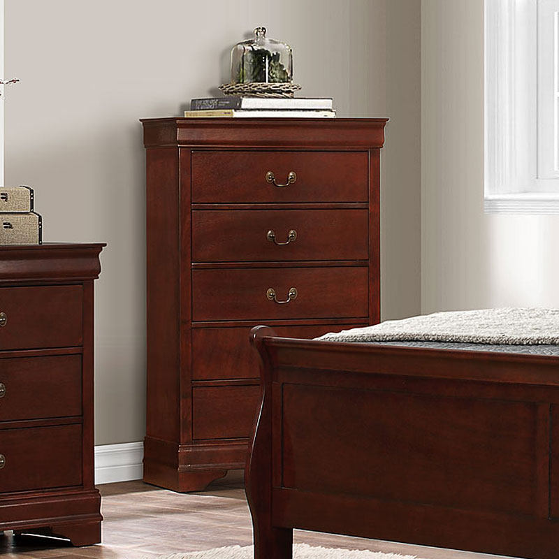 Louie Drawer Chest Cherry 1stopbedrooms