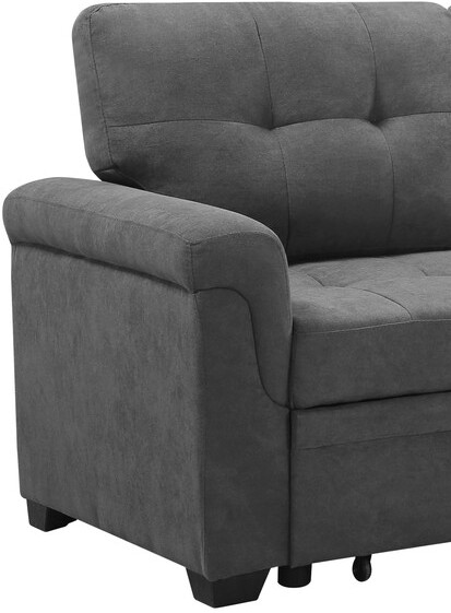 Lucca Gray Fabric Reversible Sectional Sleeper Sofa Chaise With Storage 1stopbedrooms Lucca Gray Fabric Reversible Sectional, 86 Lucca Gray Linen Reversible Sleeper Sectional Sofa With Storage Chaise
