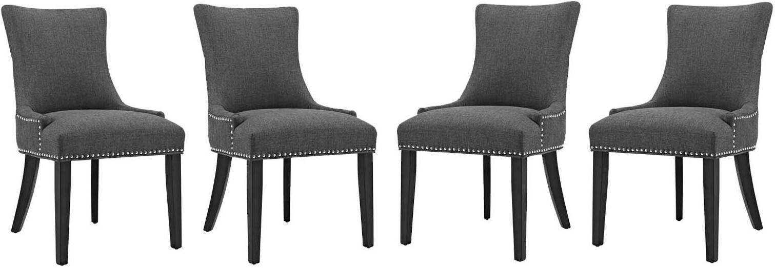 Marquis Gray Dining Chair Fabric Set of 4 EEI-3497-GRY - 1StopBedrooms.