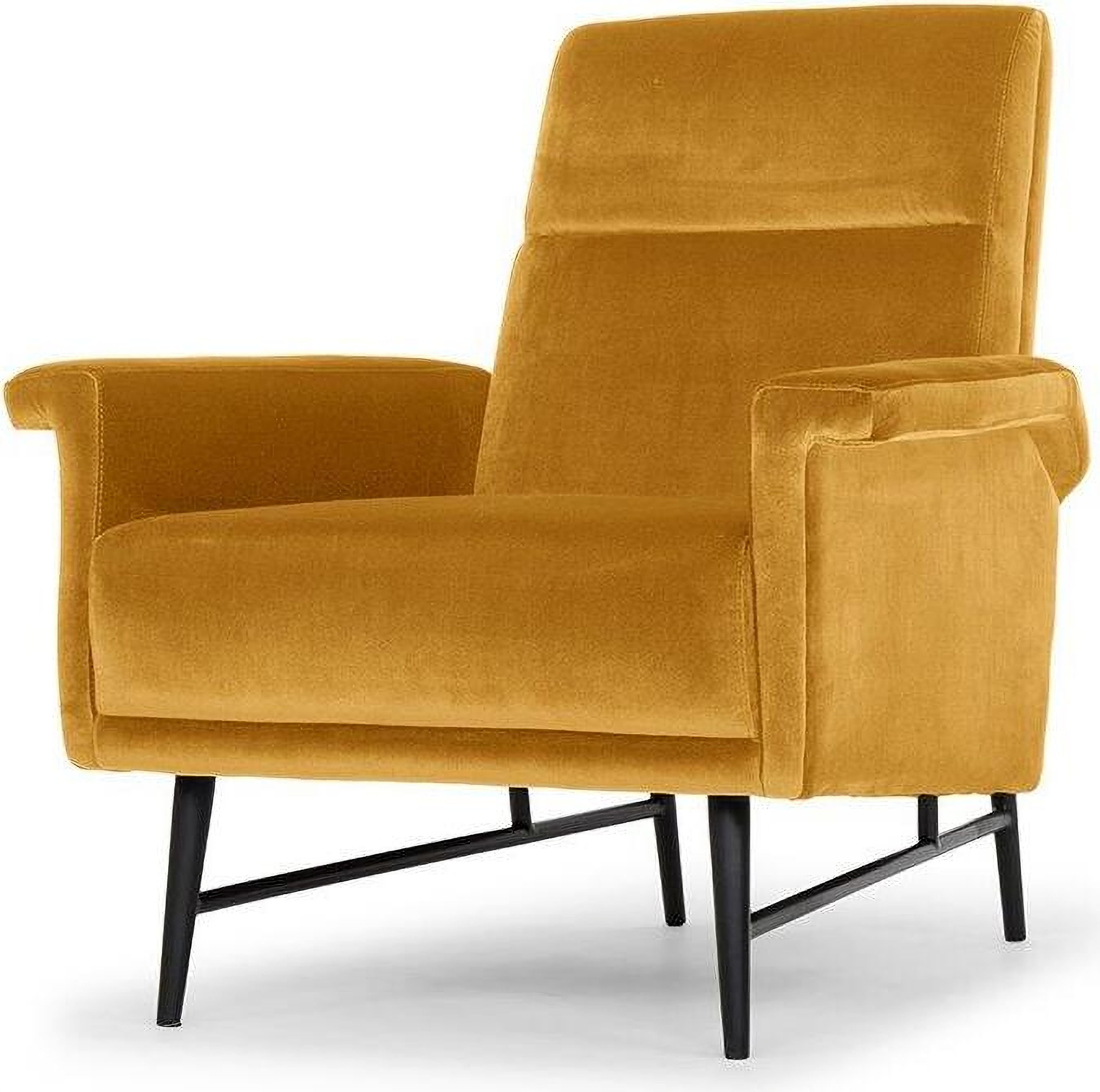 Mathise Mustard Fabric Occasional Chair - 1StopBedrooms.