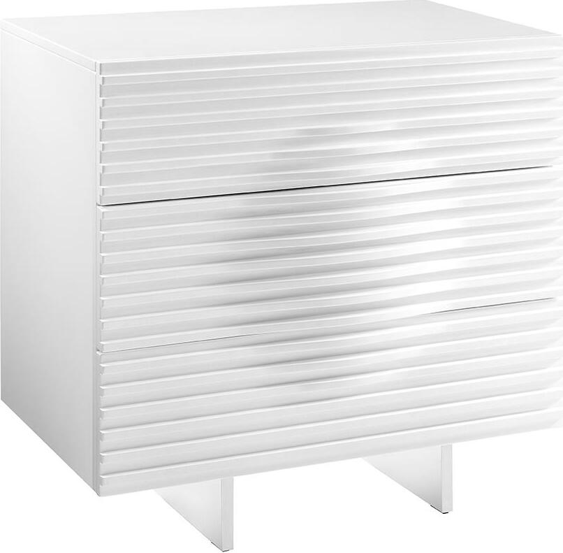 Moon High Gloss White Lacquer Nightstand 1stopbedrooms