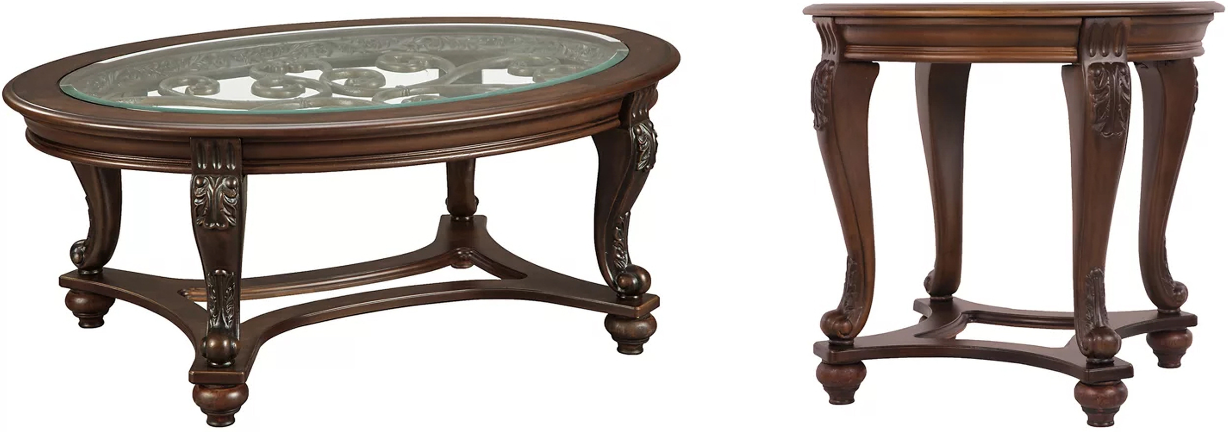 Norcastle Dark Brown Occasional Table Set 1stopbedrooms