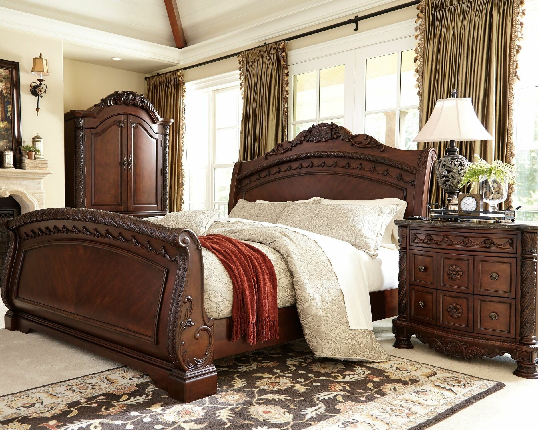 North Shore Sleigh Bedroom Set 1stopbedrooms