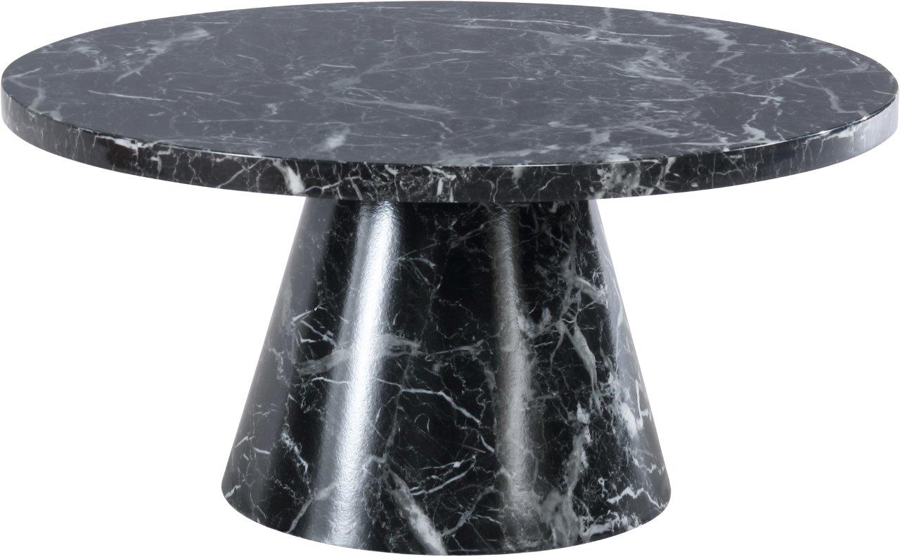 Omni Black Faux Marble Coffee Table 1stopbedrooms