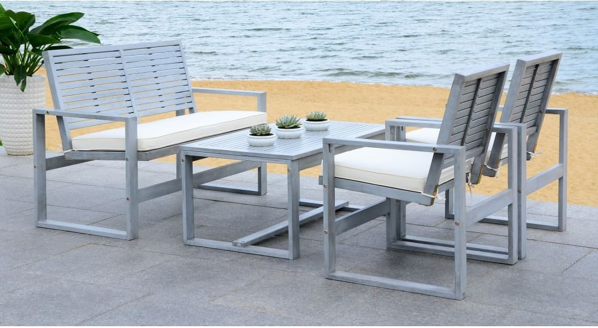 Ozark Grey Wash 5-Piece Outdoor Living Set - 1StopBedrooms.